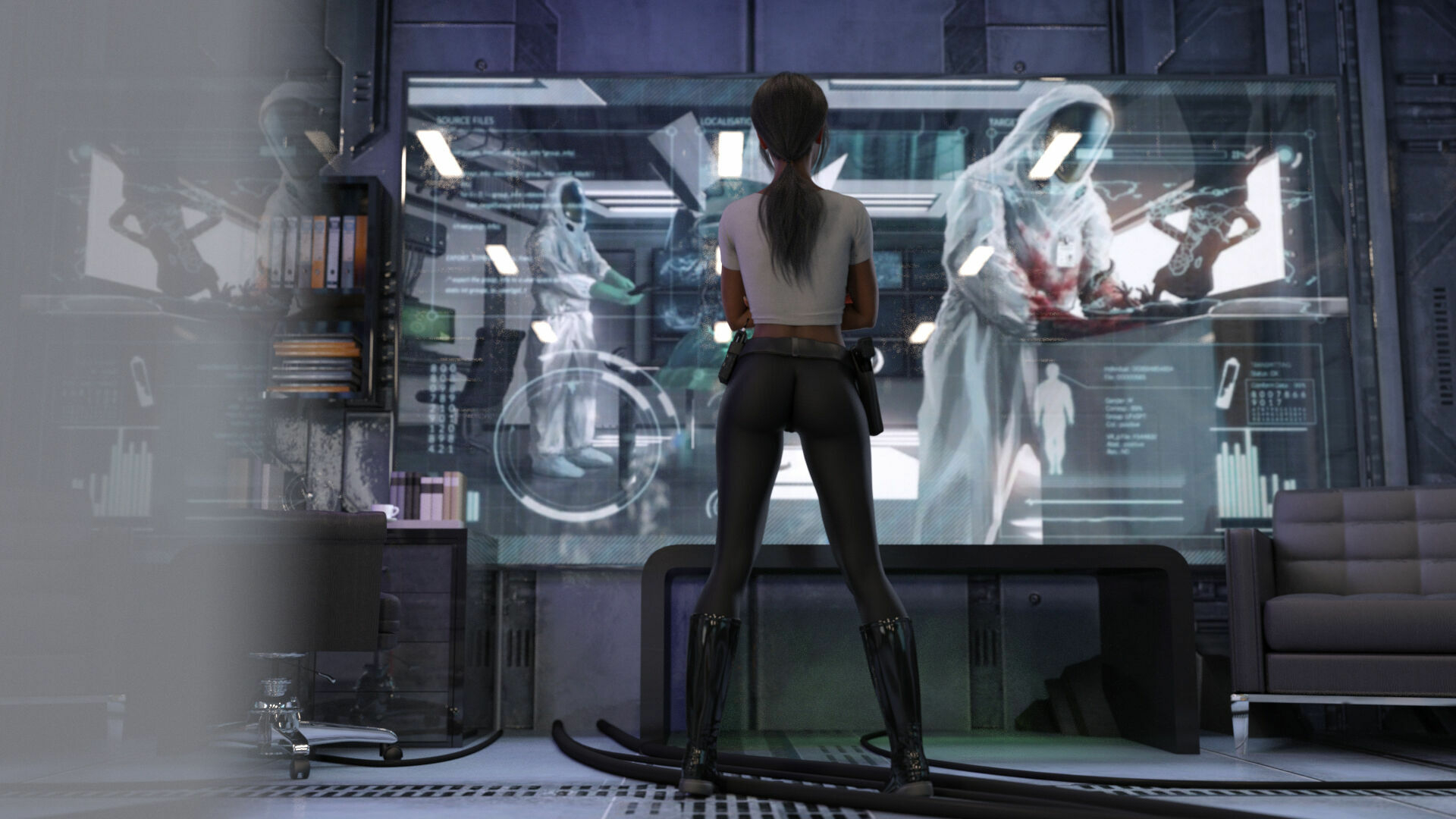 The Rise of Himiko - Intro  Sexy Sci-fi Comic Fingering Pussy Soldier Robot 34