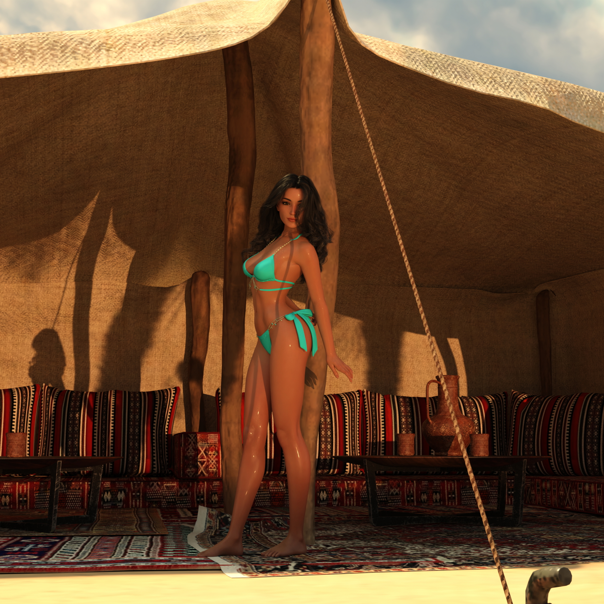 Sandstorm Preview-2 Erastorm: Sandstorm #maddie Rion Nora Wet Blowjob Desert Bikini Cosplay 9