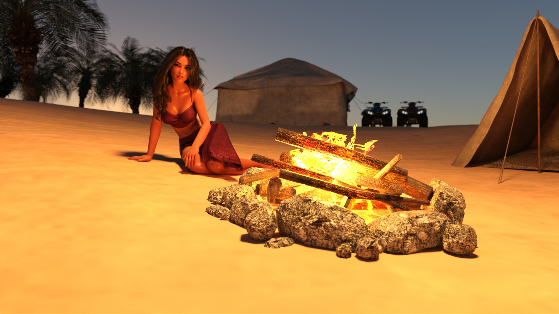 Sandstorm Preview-3 Erastorm: Sandstorm #maddie Rion Nora Desert Bikini Cosplay Small Tits Big Tits Gym 8