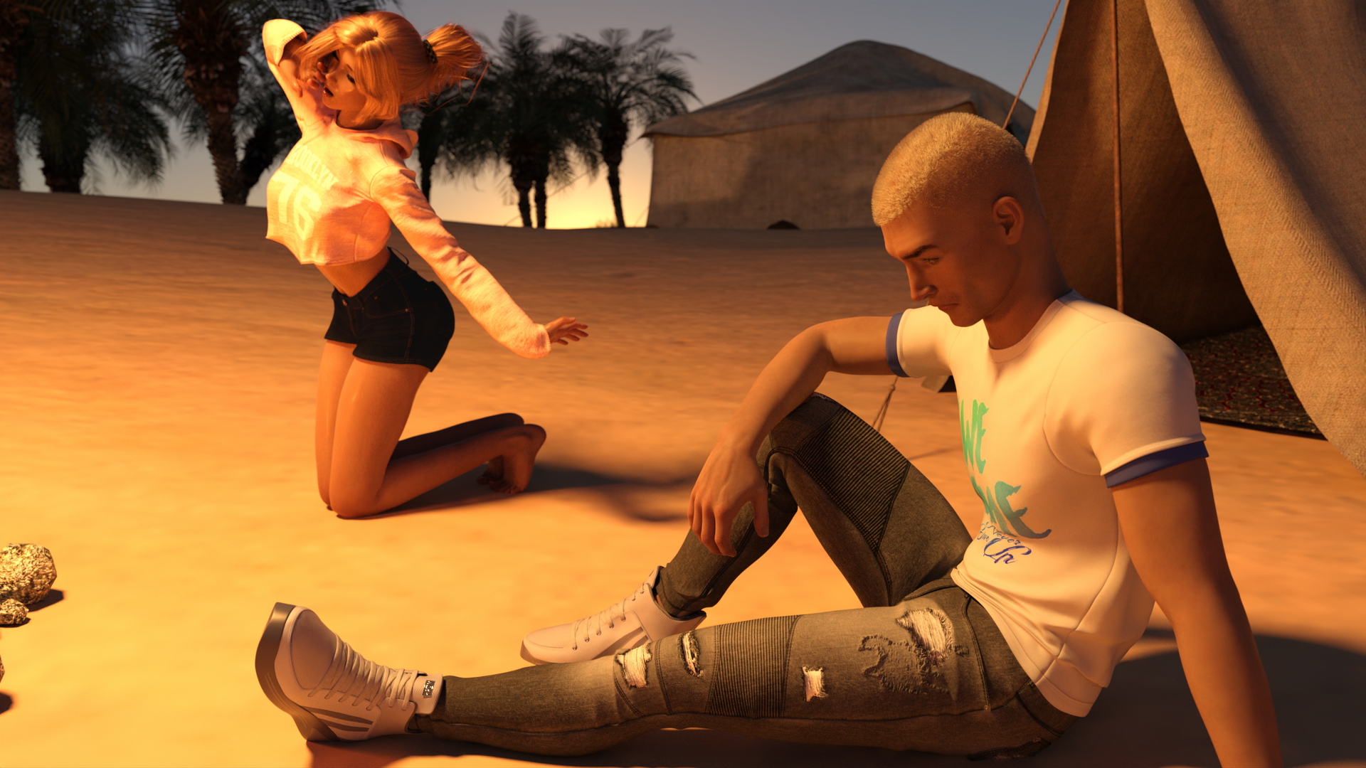 Sandstorm Preview-3 Erastorm: Sandstorm #maddie Rion Nora Desert Bikini Cosplay Small Tits Big Tits Gym 10