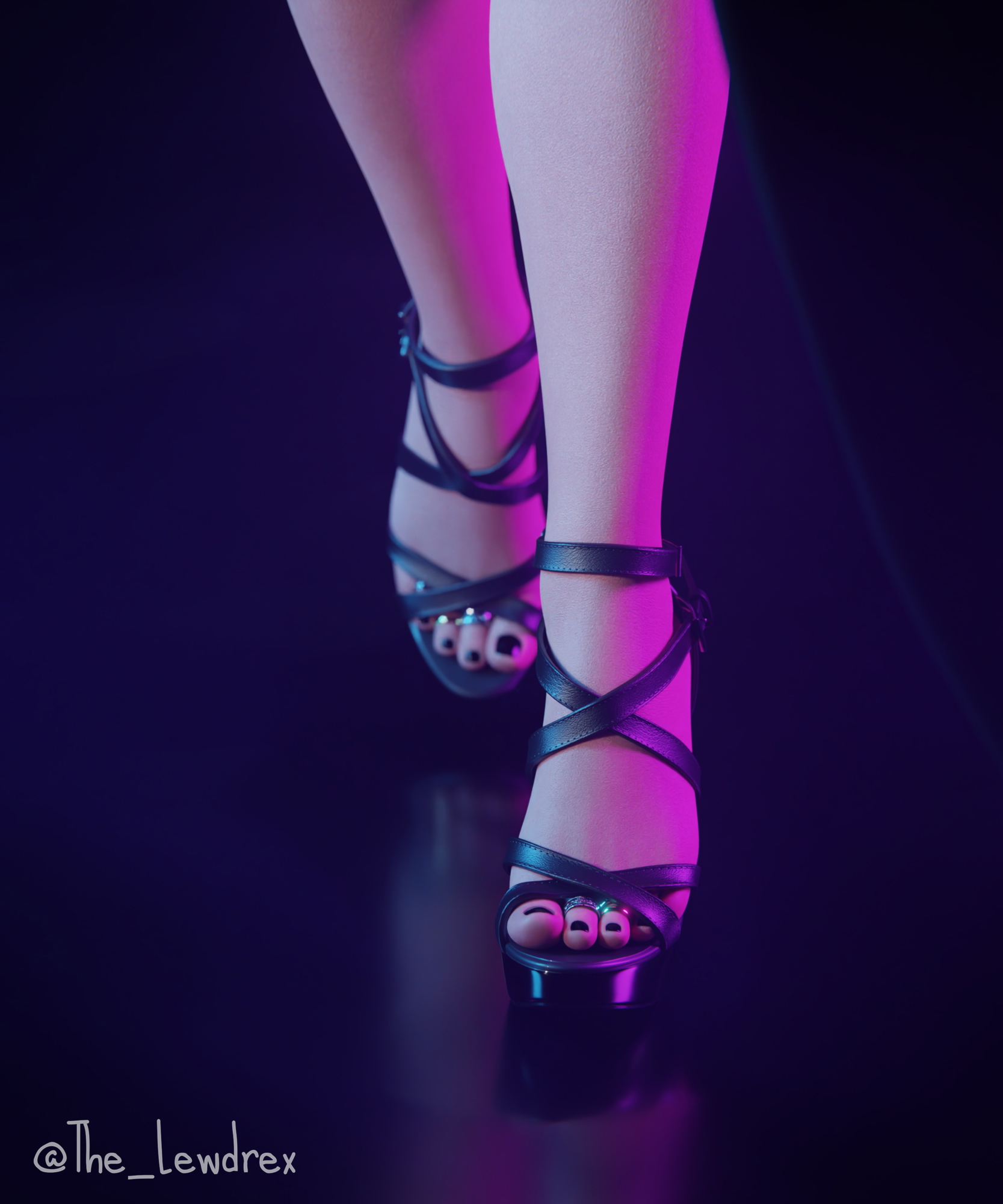 Goth Ark Ark Fortnite Goth Big Tits Naked Boobies Boobs Black Hair 1girl Pinup Solo High Heels 9