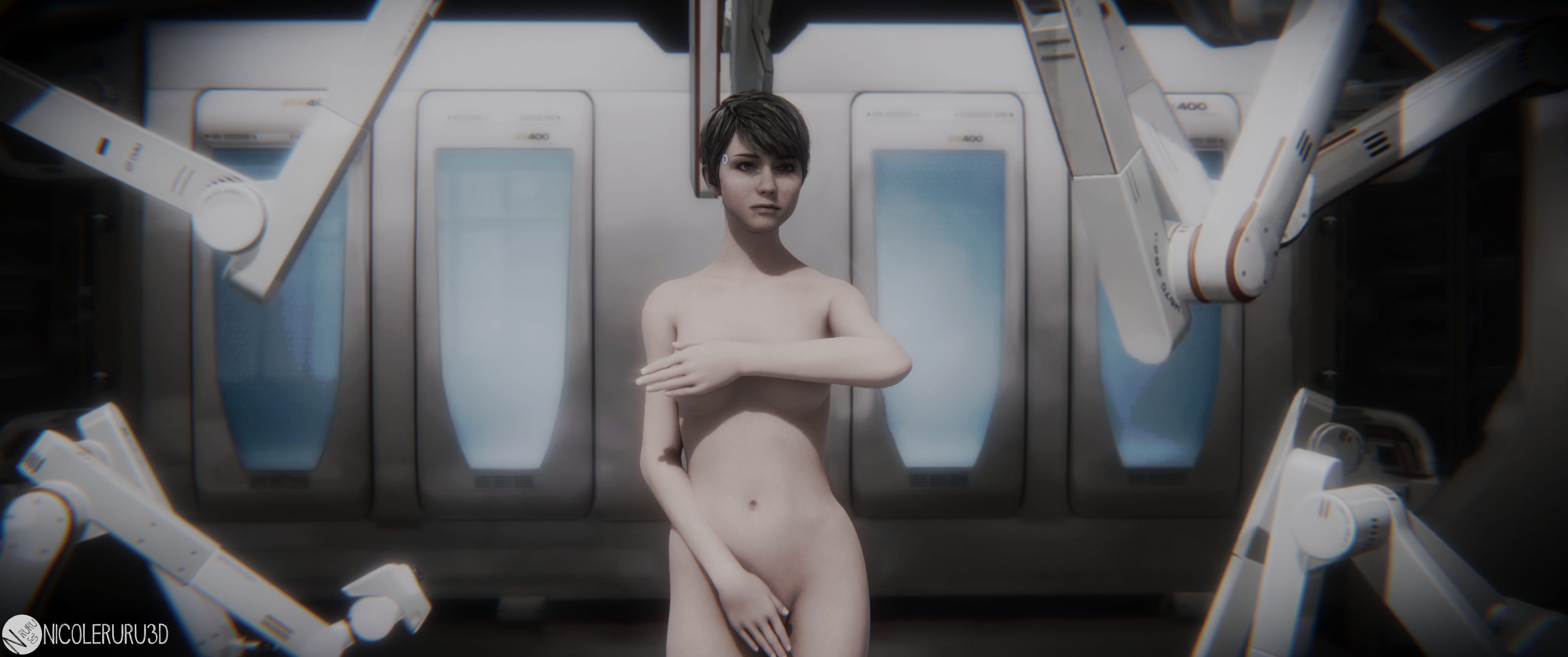 Kara Render Kara Detroit Become Human Detroid Become Human Nude Partially_nude Android Videogame