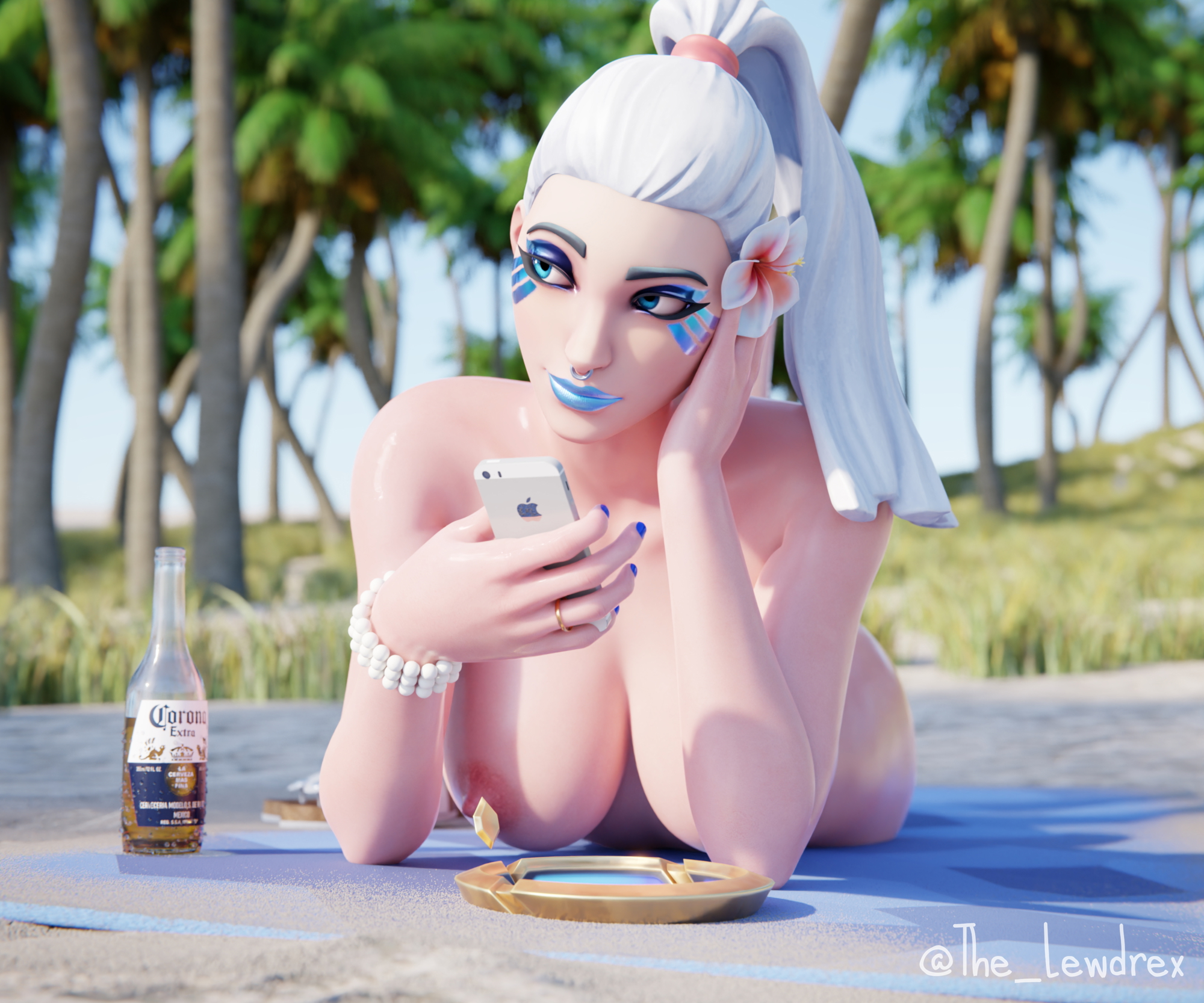 Ark Tanning At The Nudist Beach Ark Fortnite 3d Porn Nsfw Beach Naked Oiled Feet Tits Boobies 4