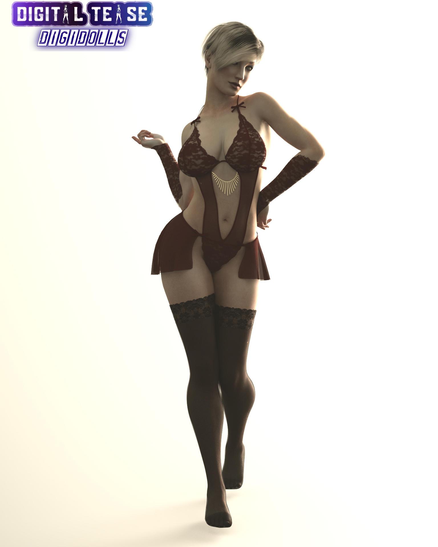 Chloe needs you  Blonde Sexy Sexy Lingerie Stockings