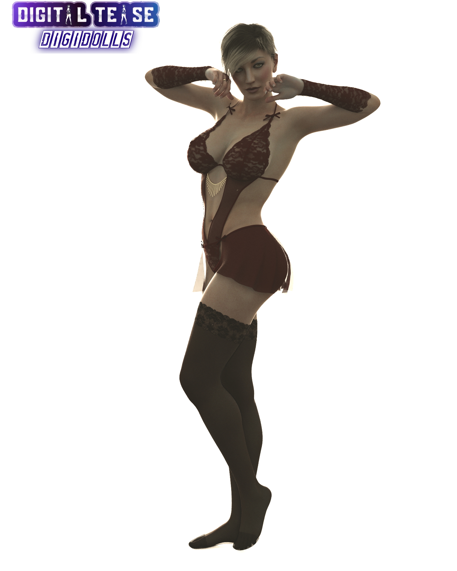 Chloe strikes back  Blonde Sexy Sexy Lingerie Stockings