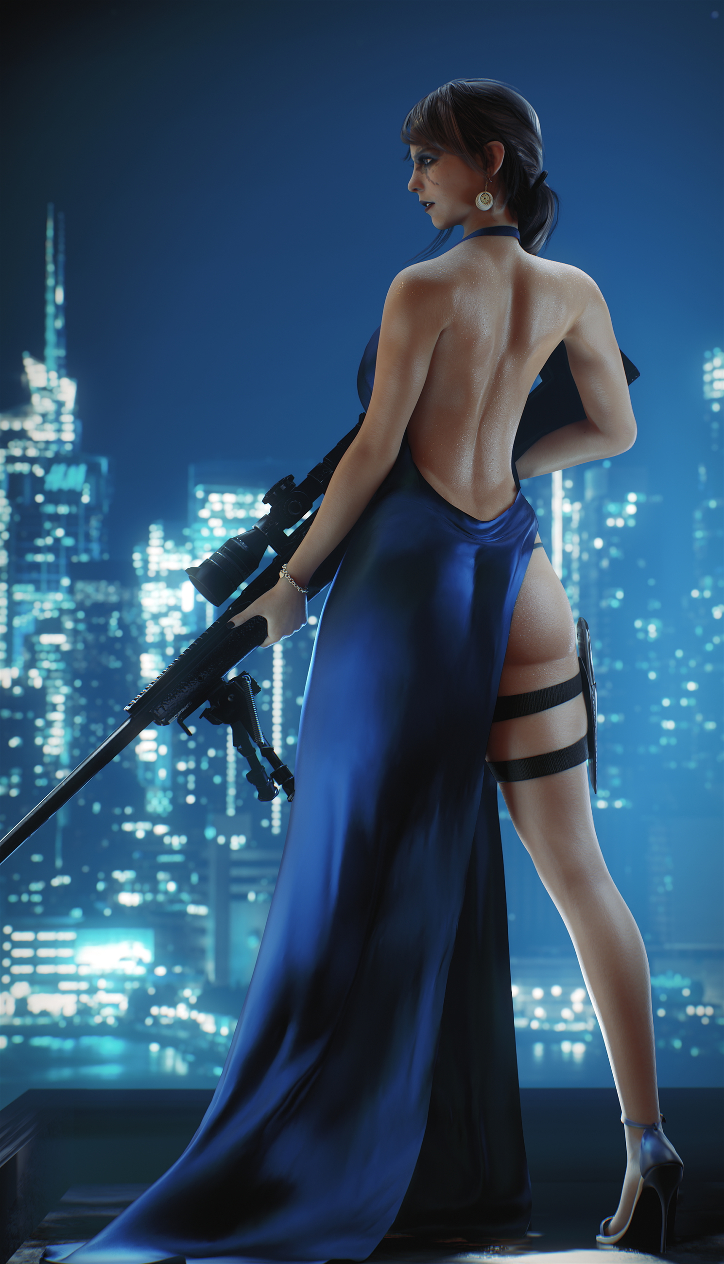quiet back view Quiet Metal Gear Solid Ass Sexy Pose Clothed Back View 3d Porn