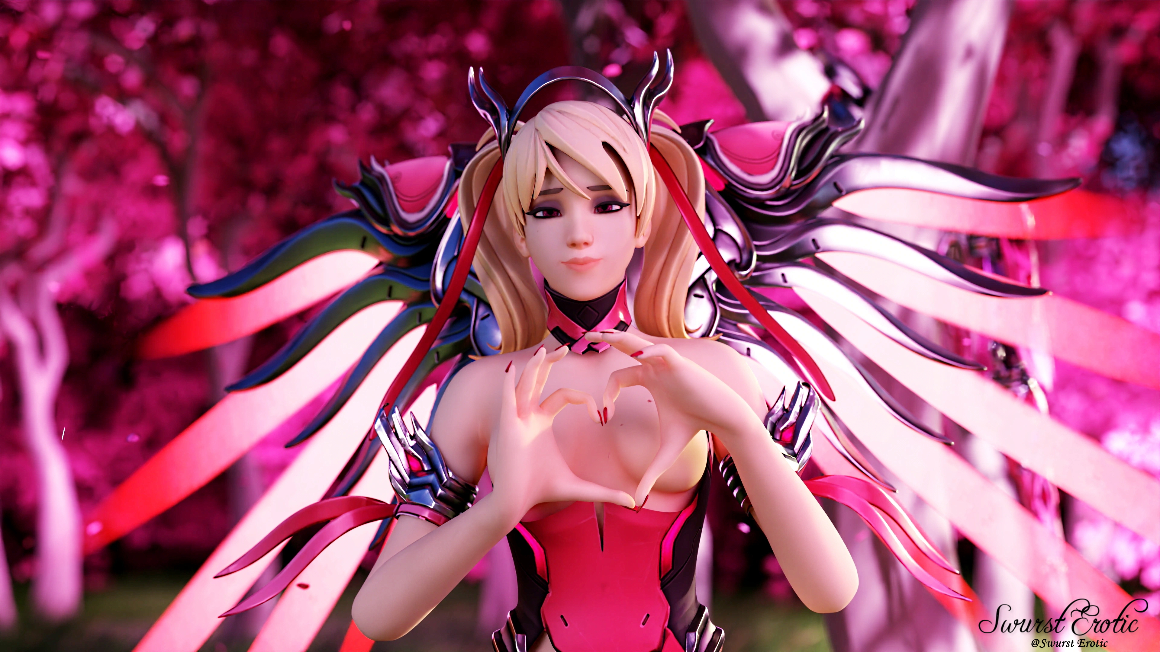 mercy horny pose Mercy Overwatch Big Tits Tits Pink Nipples 3d Porn