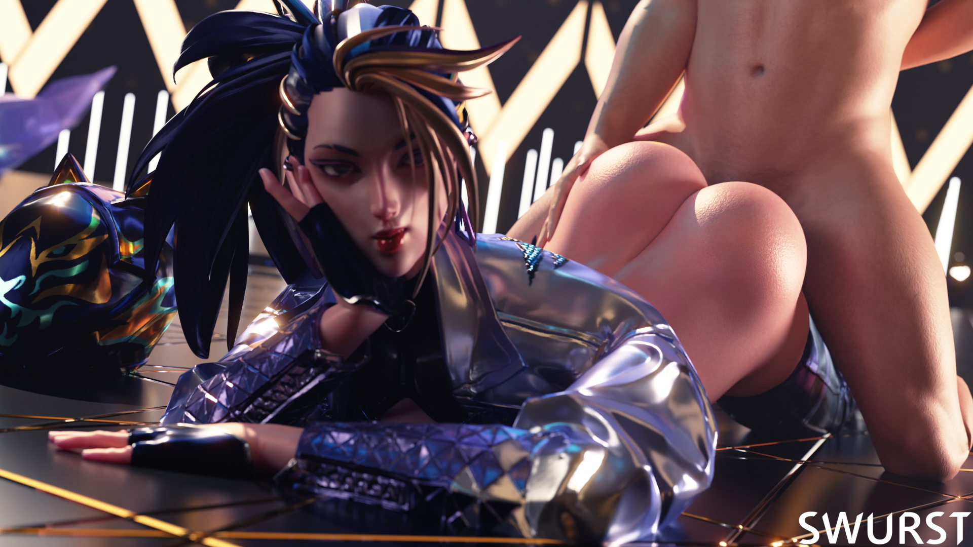 kali - Photoshoot Akali League Of Legends Big Ass Ass Anal Anal Penetration Anal Sex Big Dick Dick Cum Cumshot Cum Covered 3d Porn 2