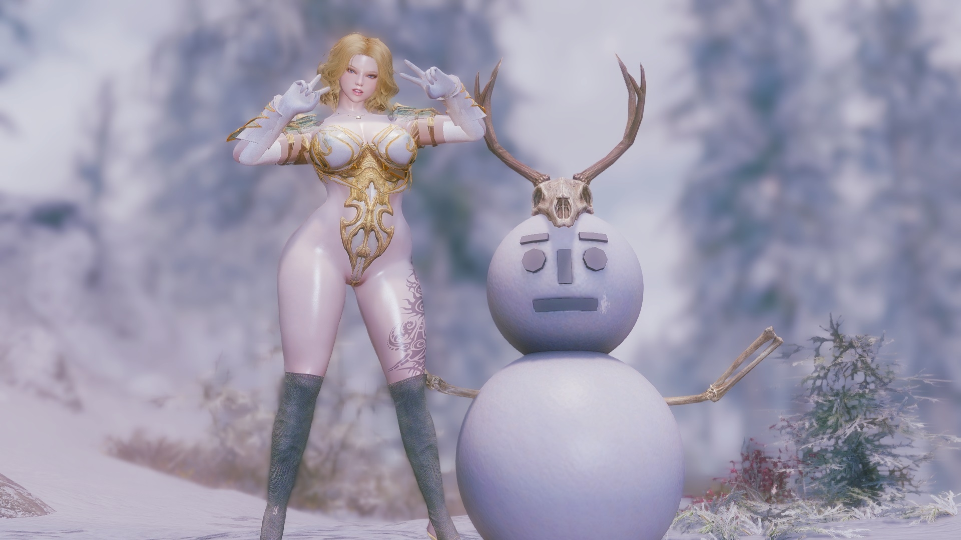 Glass Armor sexy outfit skyrim Skyrim Outfit Tits Natural Tits Small Tits Partially_clothed Naked Half Naked Sexy 3d Porn