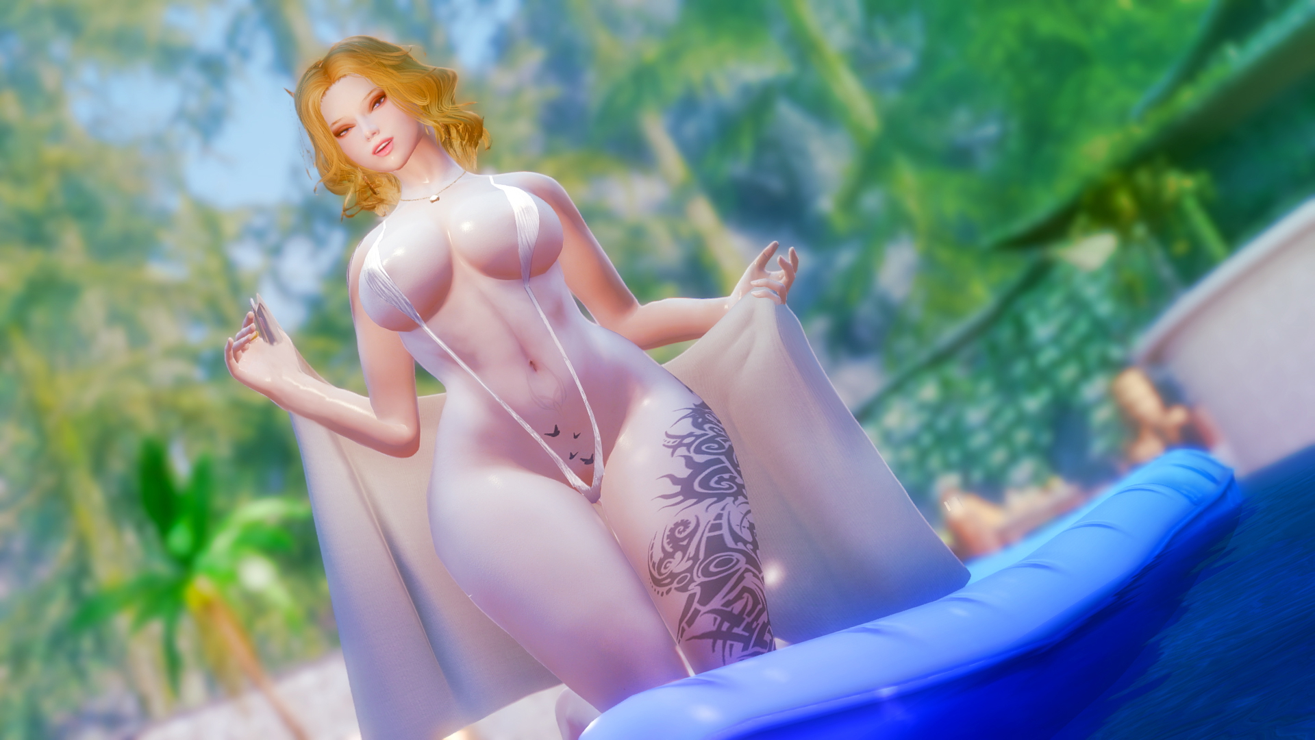 skyrim sumer girl sexy outfit Skyrim Boobs Big boobs Big Tits Tits Pussy Bikini Lingerie Naked Half Naked Sexy 3d Porn 2