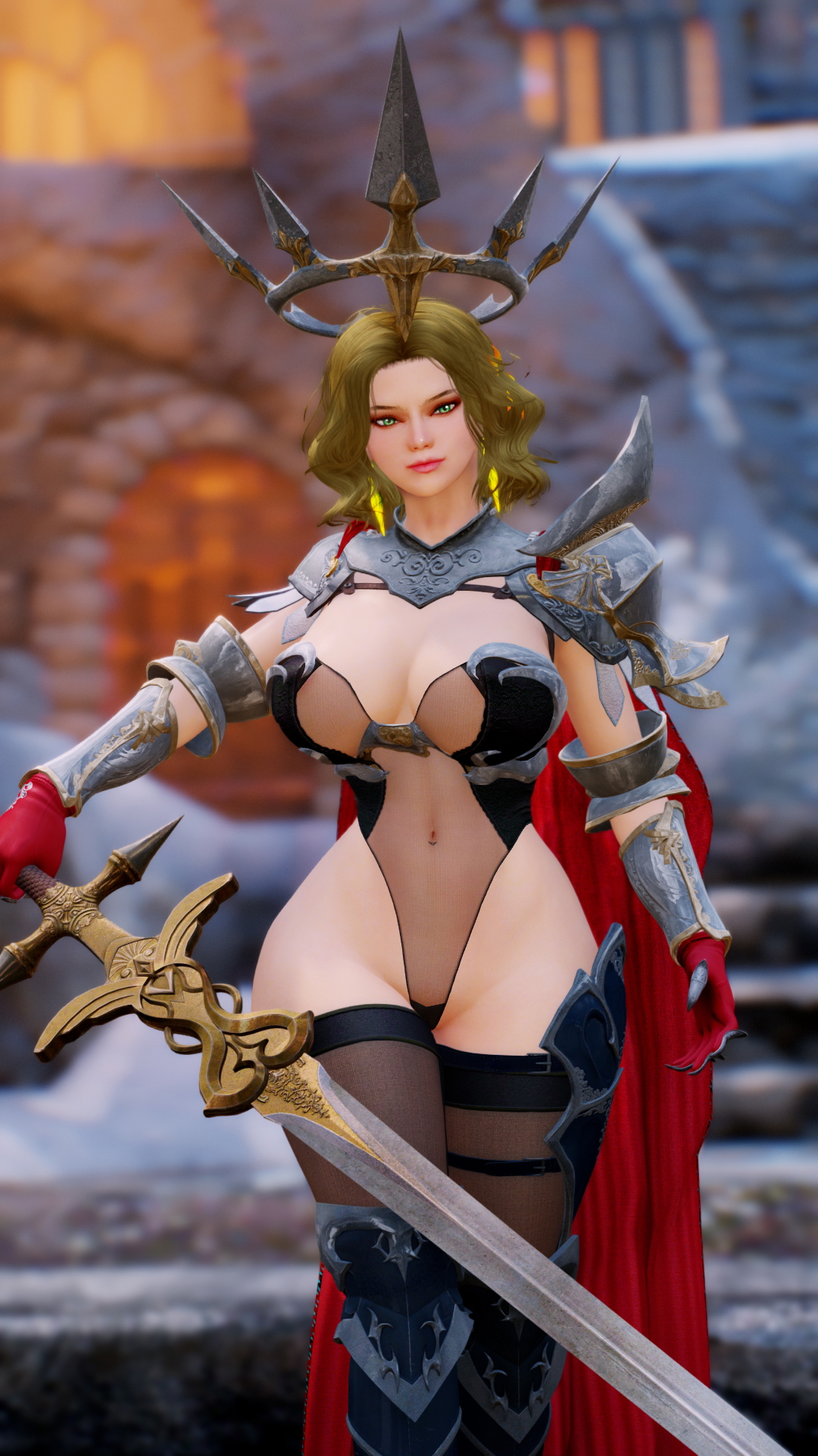 skyrim battle angles Skyrim Bikini Lingerie Boobs Big boobs Nipples Pussy Shaved Pussy Half Naked 3d Porn 2