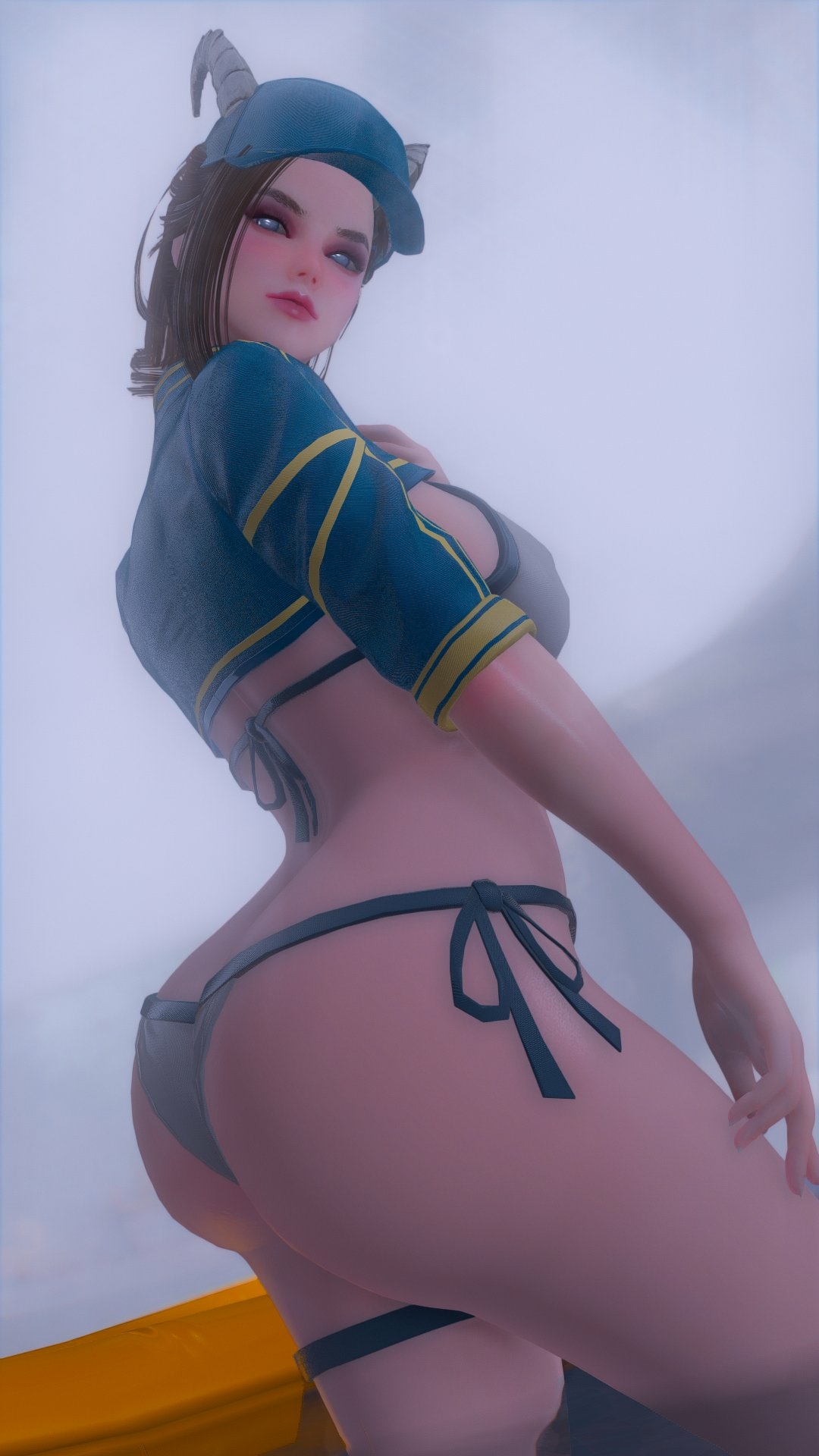 skyrim Mysterious Heroine XX Skyrim Big Ass Ass Lingerie Bikini Back View Horny Face Mod Sexy Boobs 3d Porn