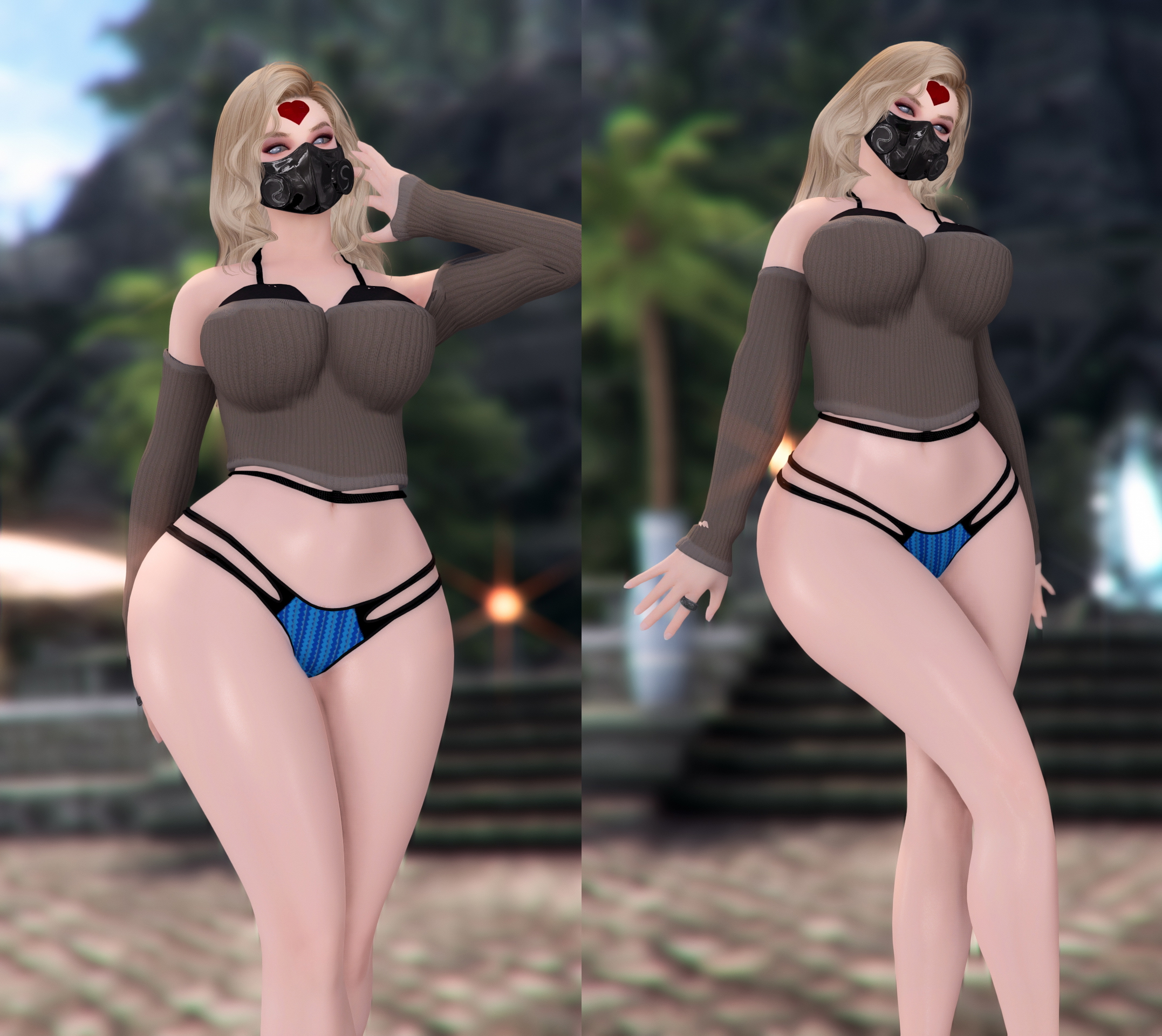 Pussy in blue panty Skyrim Tits Small Tits Boobs Natural Boobs Panties Naked Half Naked Sexy Hot Mod 3d Porn
