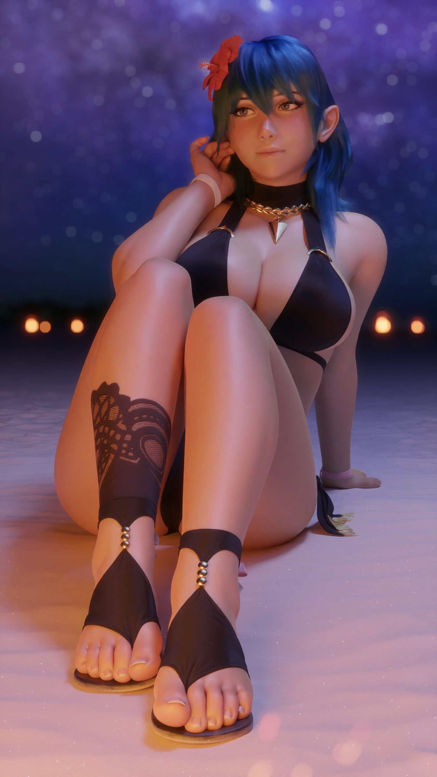 Byleth in bikini pose Byleth Fire Emblem Boobs Cleavage Sexy Hot Bikini Lingerie Naked Half Naked 3d Porn