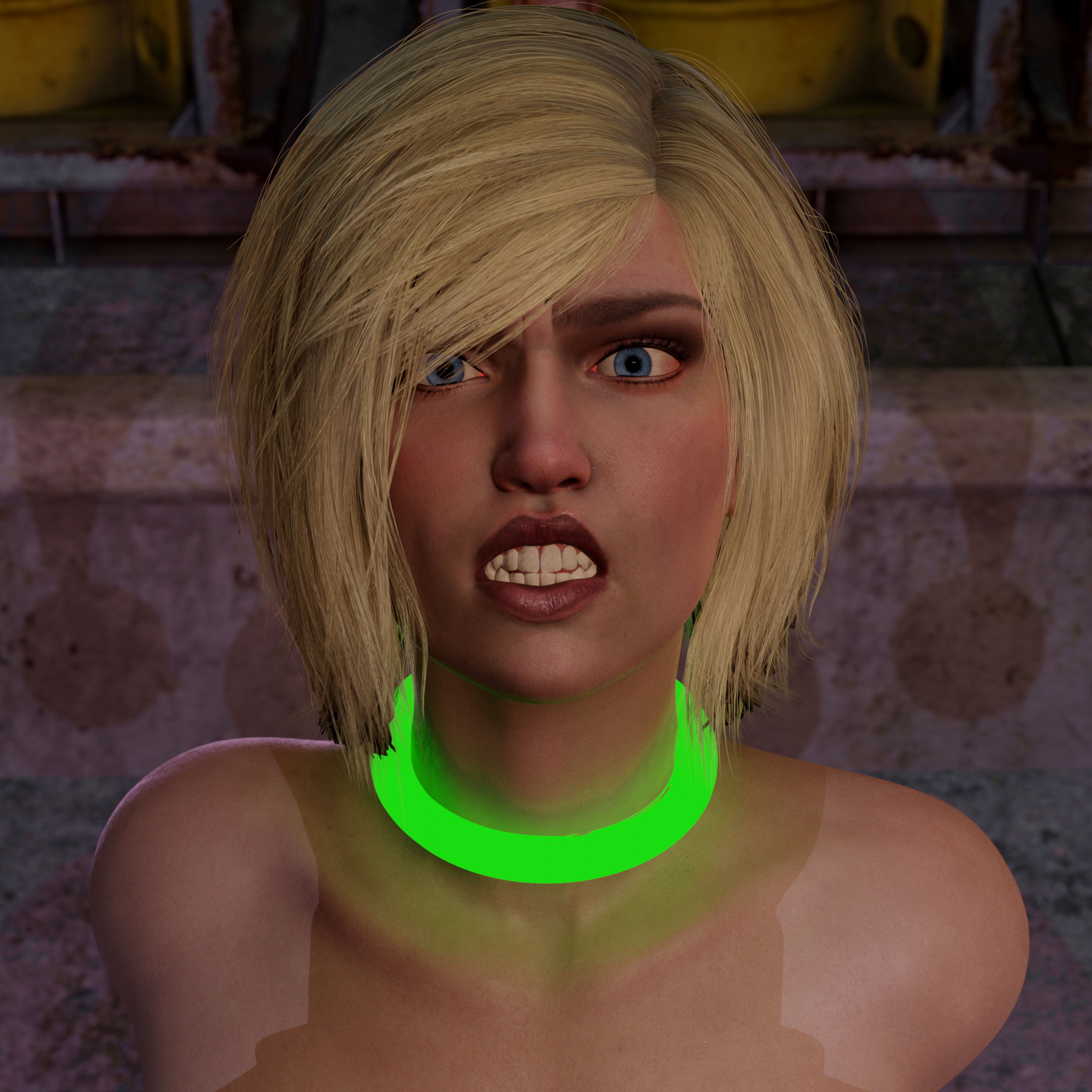 harleys revenge Power Girl Harley Quinn Dc Comics Collar Bondage