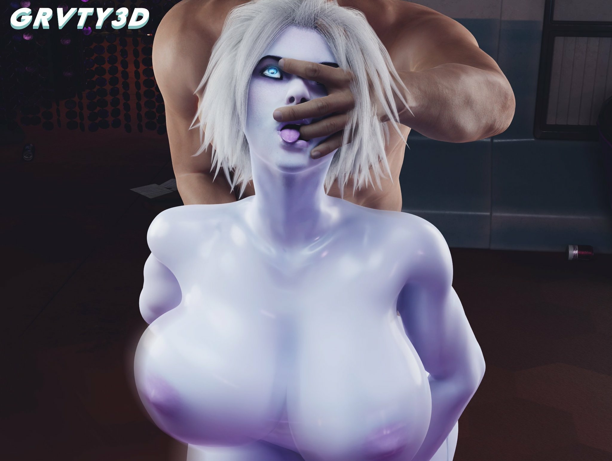 She has a long night ahead of her! Mara Sov Destiny Horny Face Forced Blue Eyes Sexy Boobs Big boobs Nipples Pink Nipples Fully Naked 3d Porn