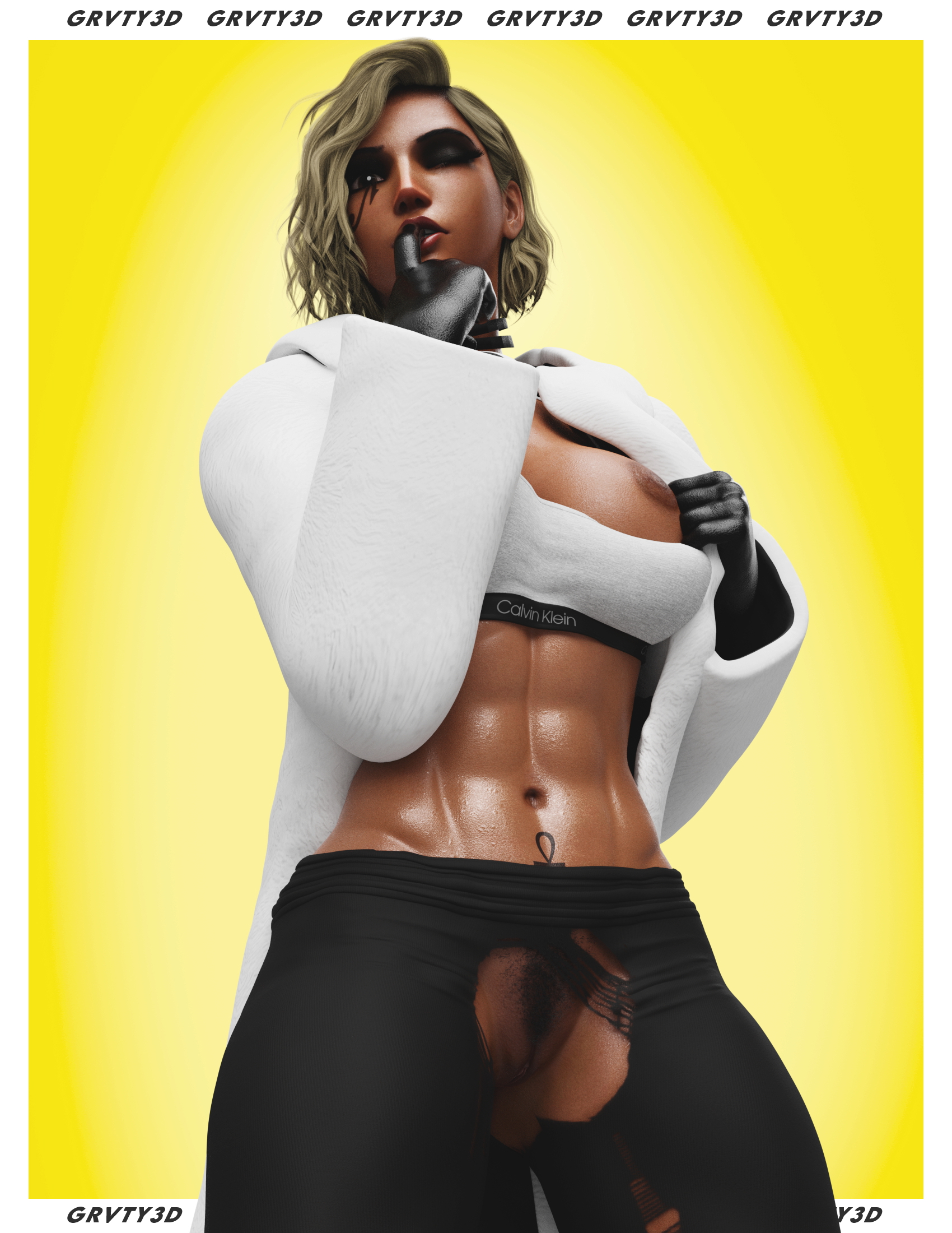 Pharah blonde Pharah Overwatch Nsfw Boobs Big boobs Natural Boobs Big Tits Pussy Shaved Pussy Naked Sexy 3d Porn