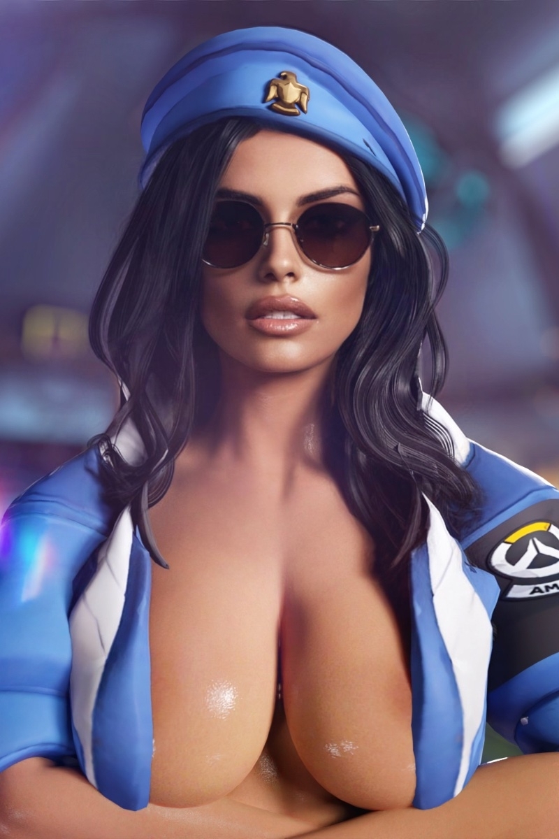 Overwatch bimbos (glasses edition) Ana (Overwatch) Mercy Ashe Overwatch Nsfw Boobs Big boobs Tits Pink Nipples Nipples Sexy 3d Porn