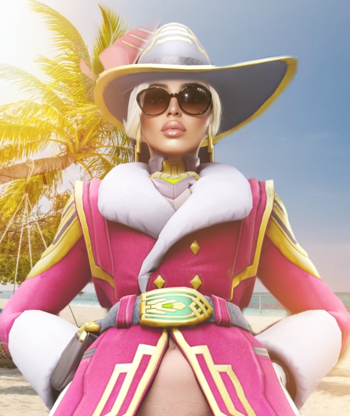 Overwatch bimbos (glasses edition) Ana (Overwatch) Mercy Ashe Overwatch Nsfw Boobs Big boobs Tits Pink Nipples Nipples Sexy 3d Porn 3