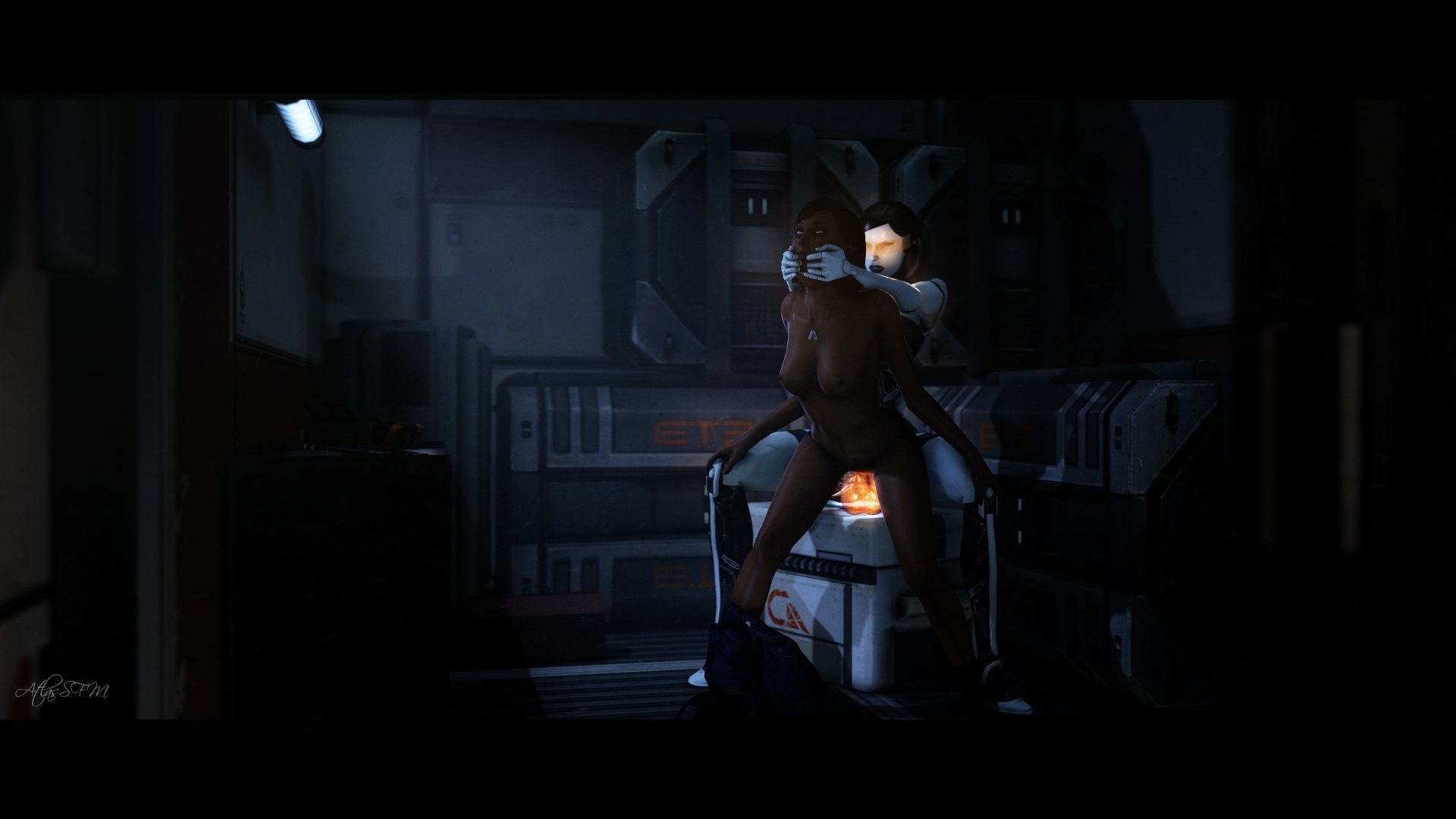 Specialist Samantha Traynor performing a routine check-up on EDI. Samantha Traynor Miranda Lawson Mass Effect Nsfw Sexy Boobs Naked 3d Porn