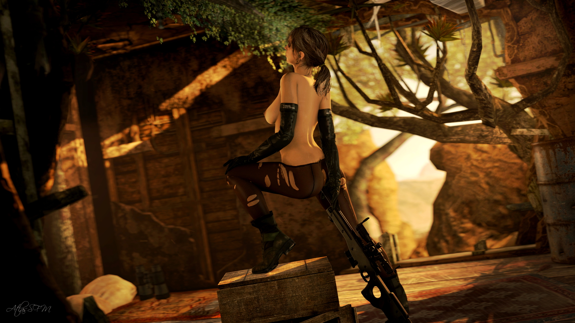 Slow and steady. Quiet Metal Gear Solid Sfw Boobs Natural Boobs Back View Sexy 3d Porn