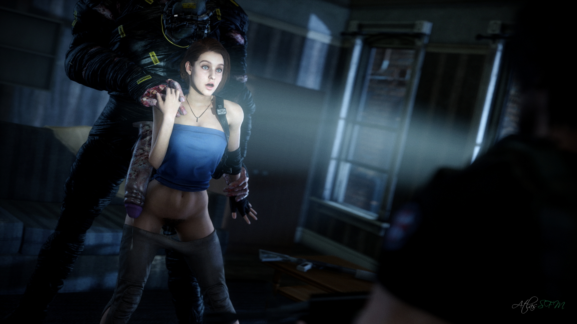 smh Carlos can t you knock Jill Valentine Resident Evil Nsfw Monster Monster Cock Pussy Hairy Pussy Sexy 3d Porn