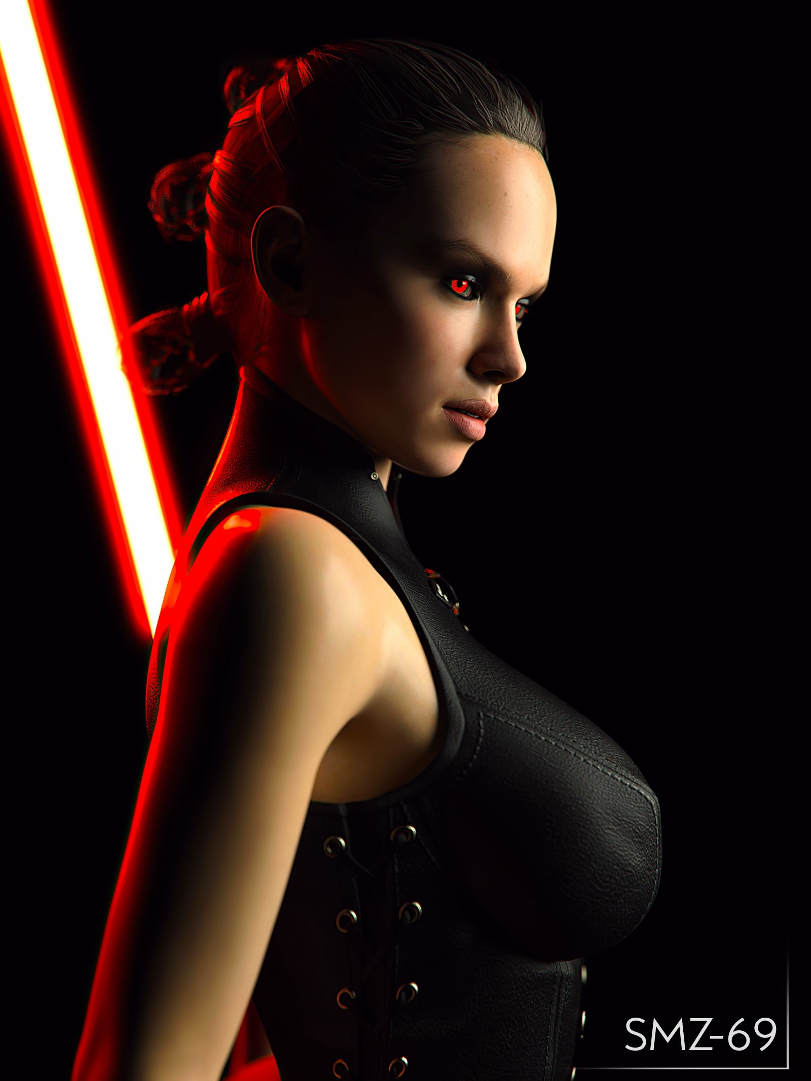 Rey - Dark Side Rey Starwars Sfw Boobs Big boobs Tits Sexy Ass Panties Horny Face 3d Porn