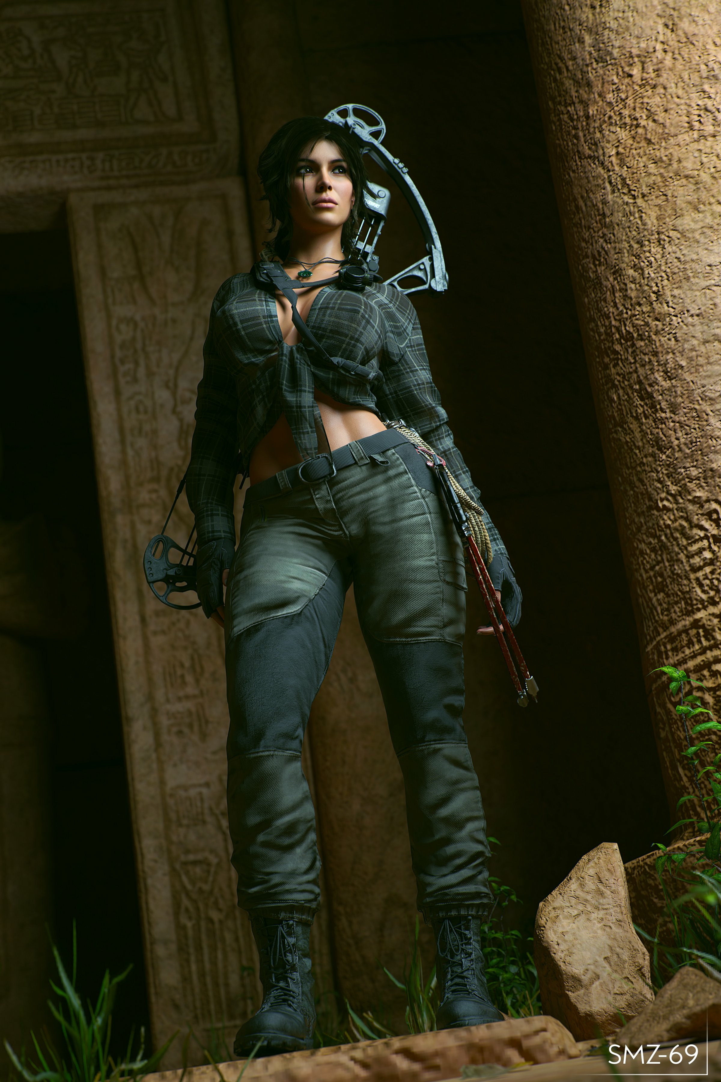 Lara - Exploring Lara Croft Tomb Raider Sfw Boobs Big boobs Sexy Big Ass Ass Horny Face 3d Porn