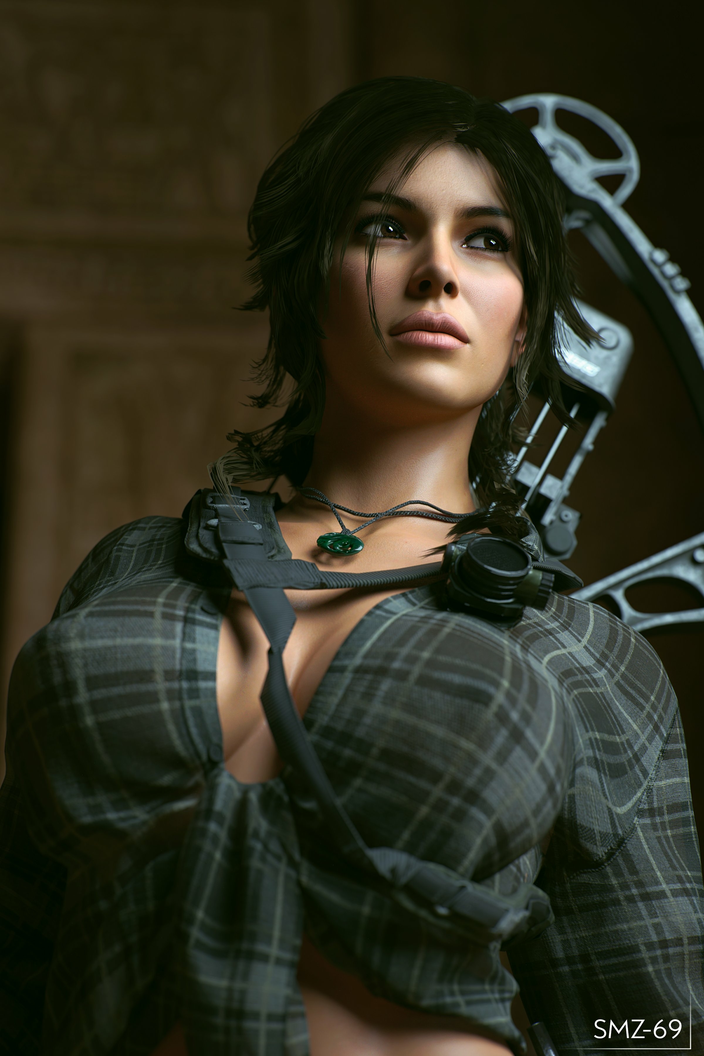 Lara - Exploring Lara Croft Tomb Raider Sfw Boobs Big boobs Sexy Big Ass Ass Horny Face 3d Porn 2