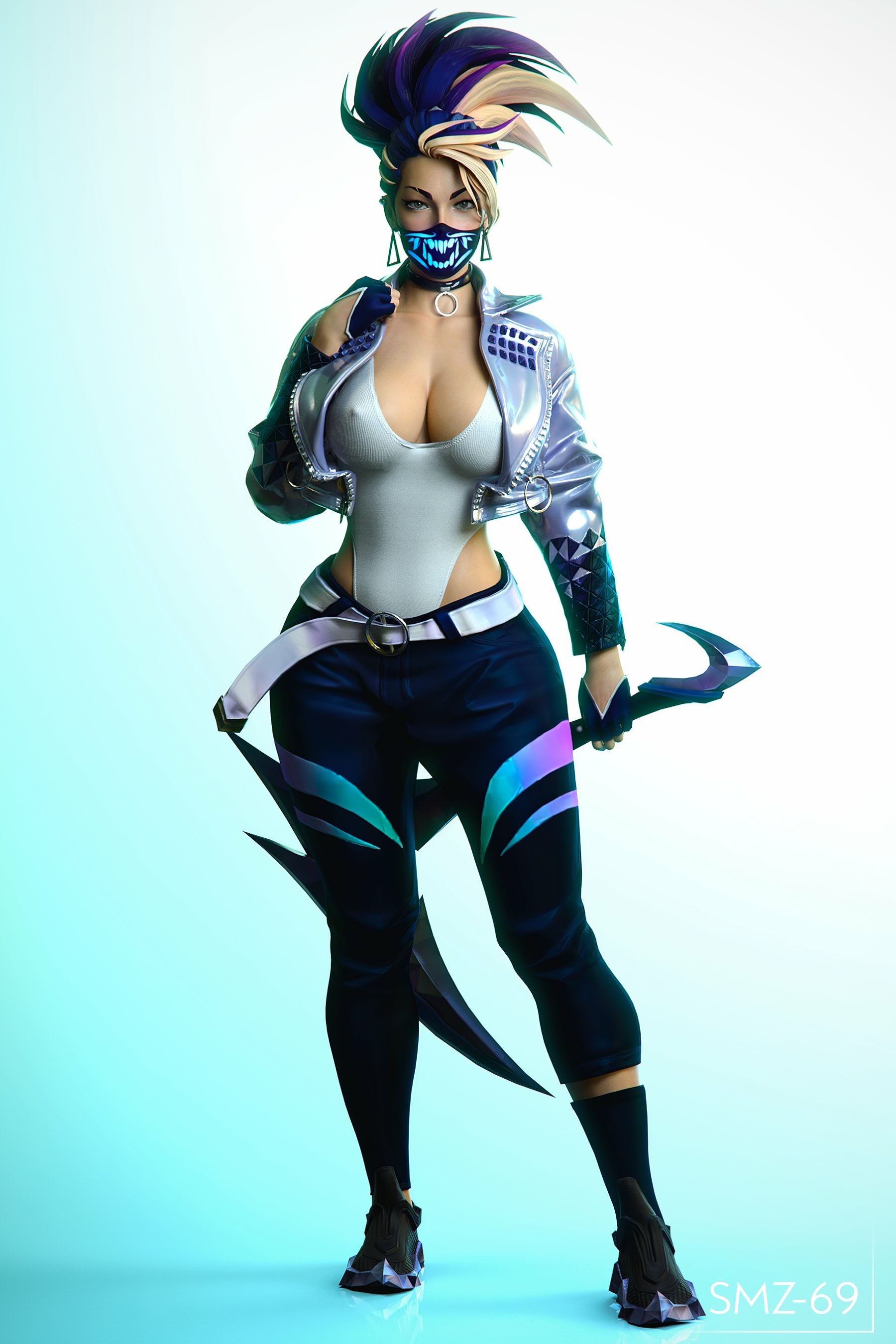 Akali  hot Akali League Of Legends Sfw Boobs Big boobs Sexy Big Ass Ass Horny Face 3d Porn