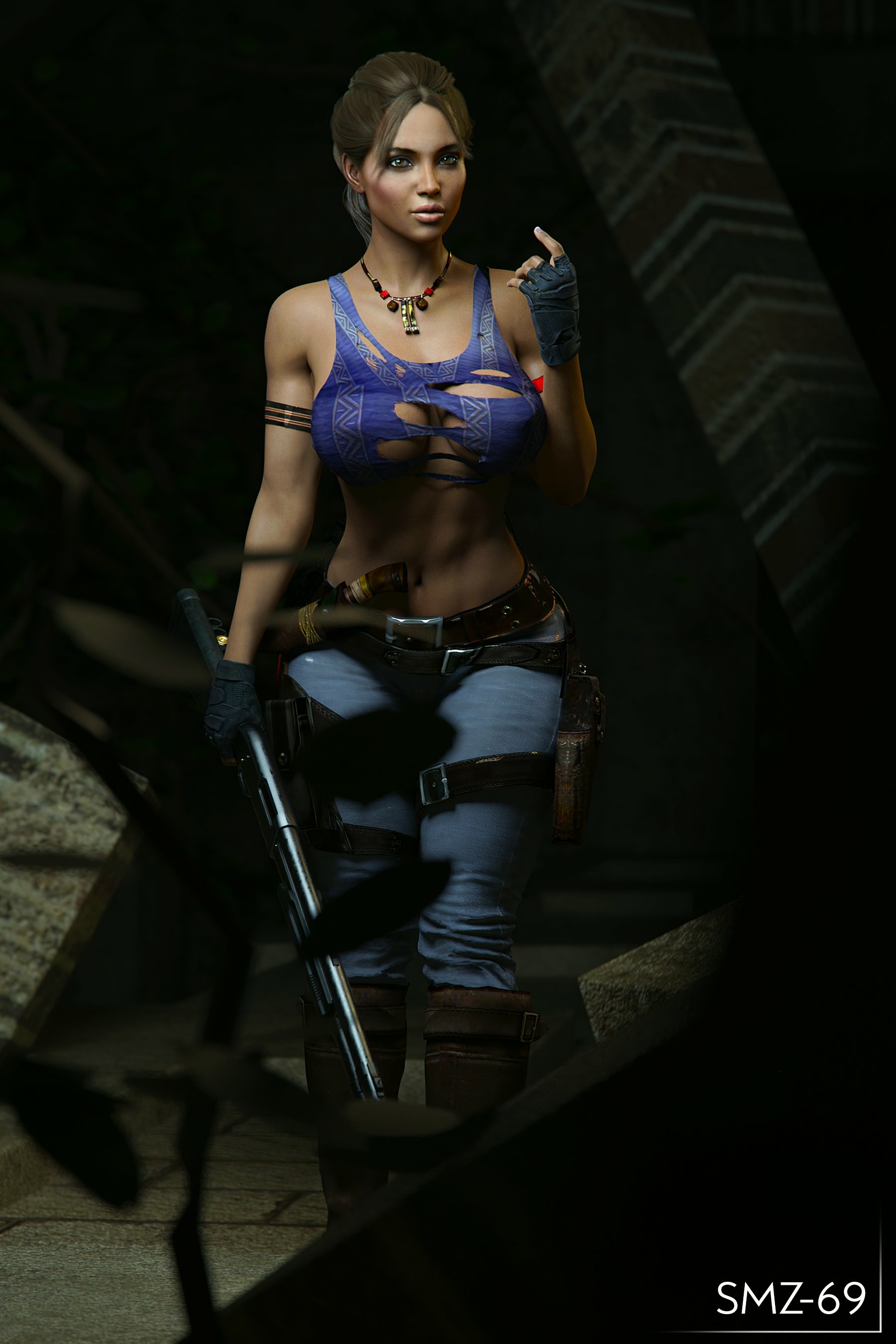 Sheva wants to play Sheva Alomar Resident Evil Nsfw Sfw Ass Lingerie Side View Sexy Horny Face Boobs Big boobs Big Ass 3d Porn