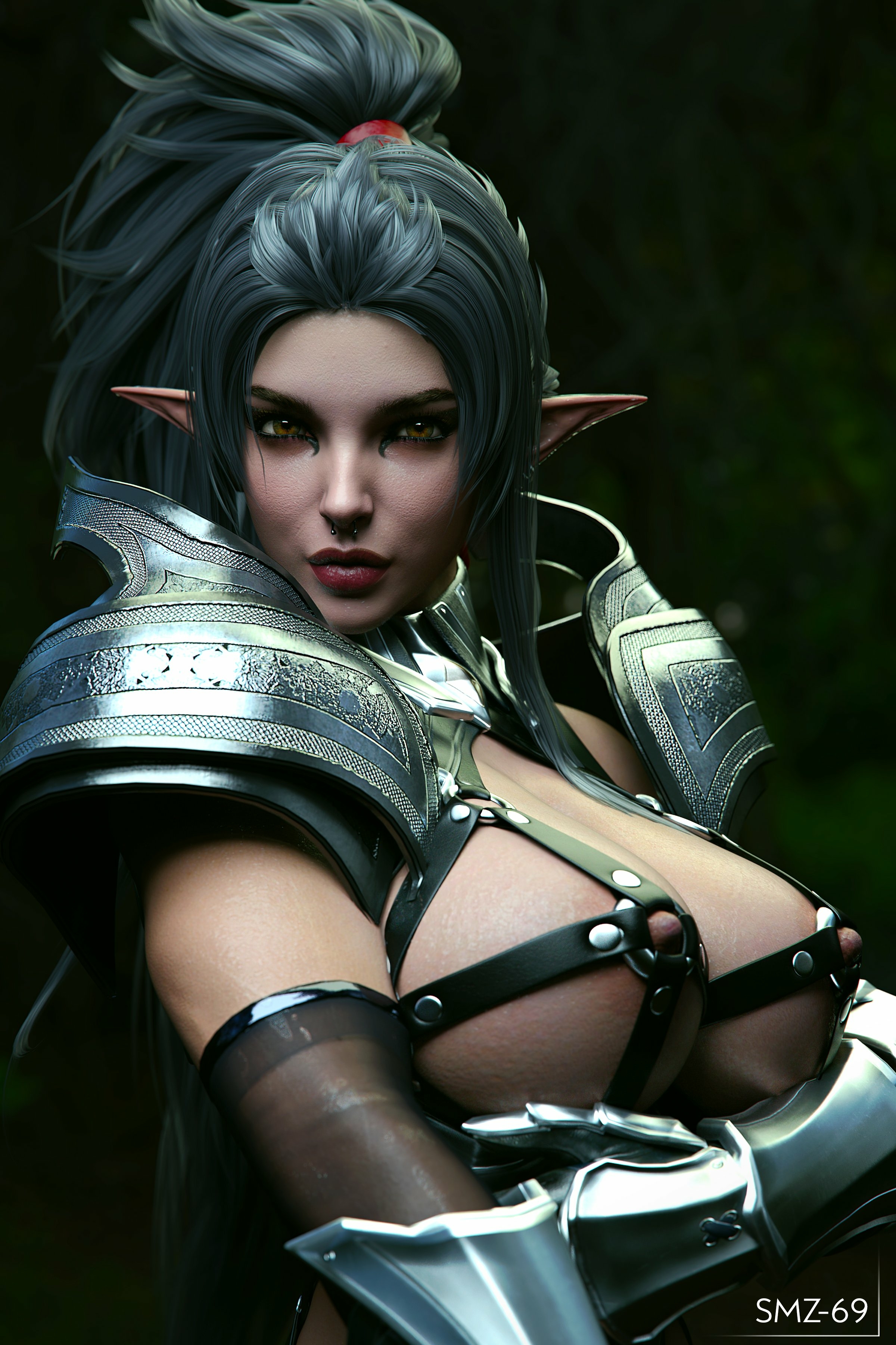 Dark Elf Ryanreos Nsfw Nipples Sexy Boobs Big boobs Hot Ass Horny Face Horny 3d Porn