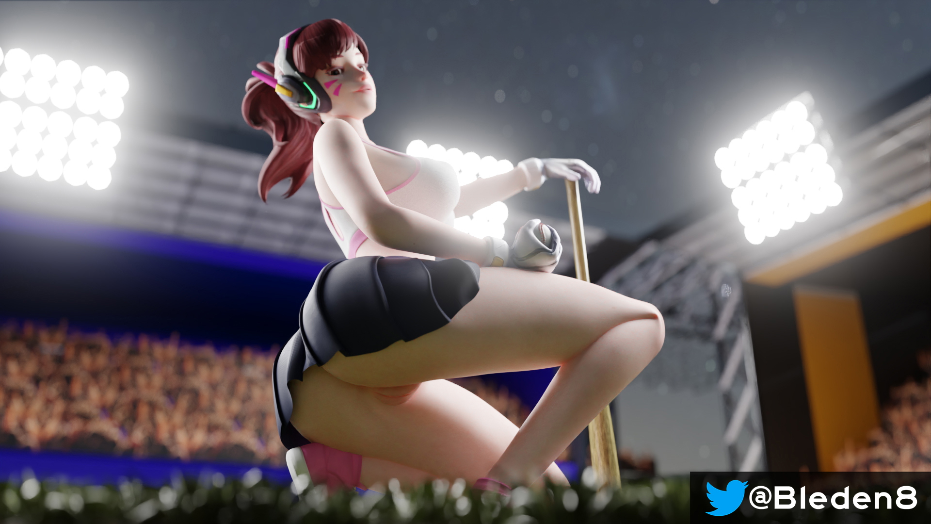 Nice Baseball Bat... D.va Overwatch Big Ass Big Tits