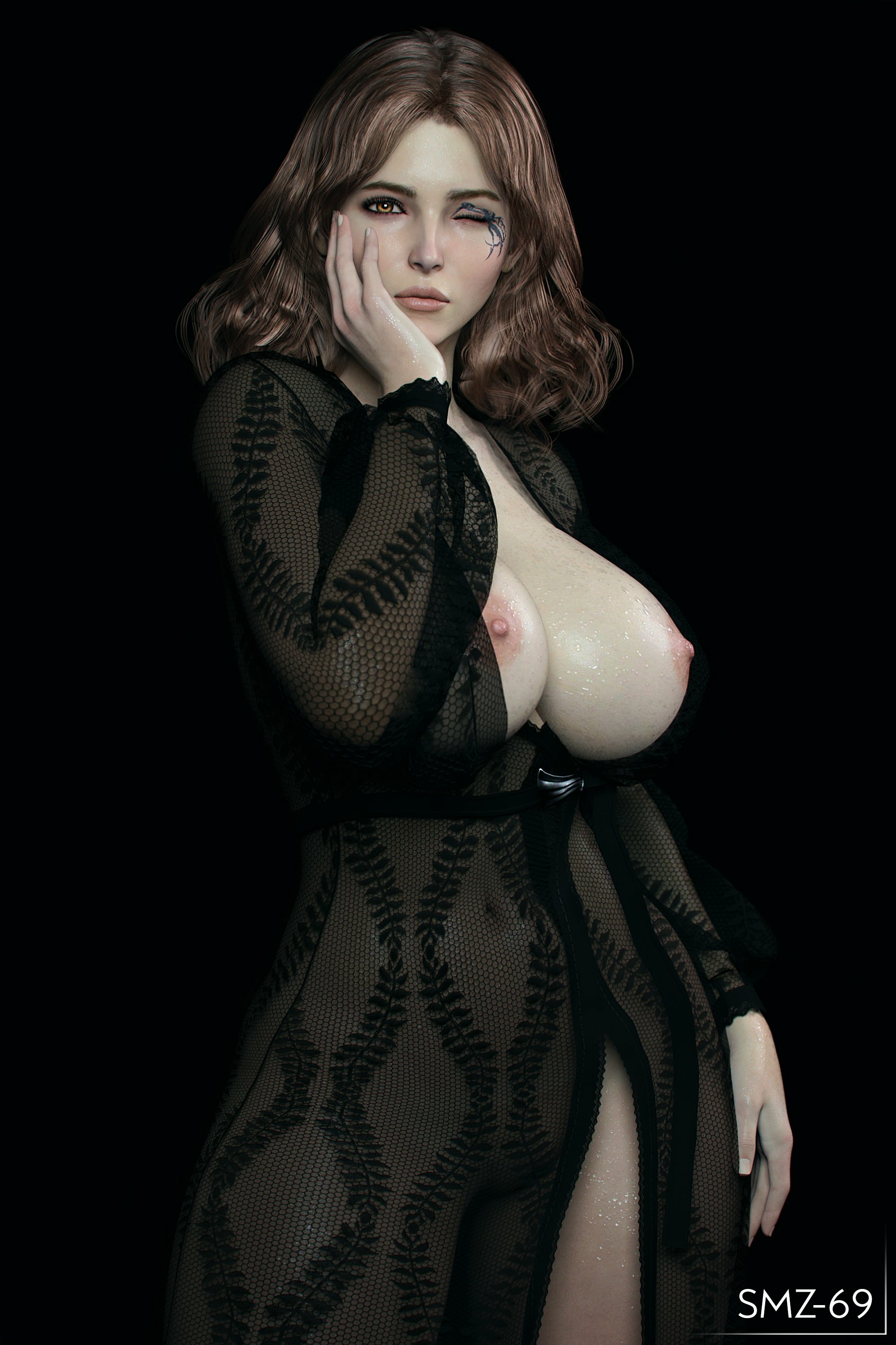 Melina   Still wip-ish Melina Elden Ring Nsfw Nipples Side View Back View Big boobs Horny Face Horny Big Ass Ass 3d Porn