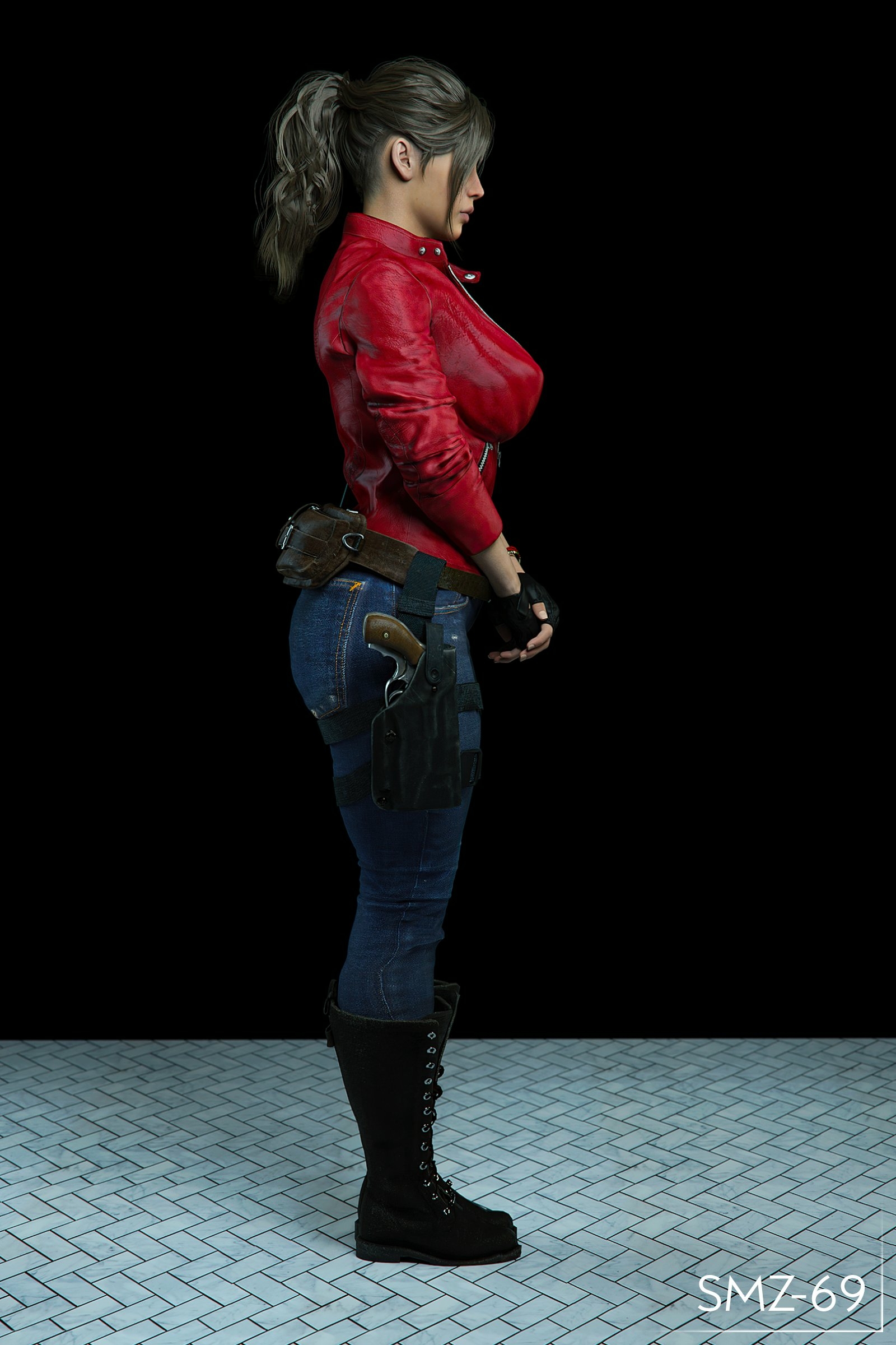 Claire   Made those for a friend  but why not share em Claire Redfield Resident Evil Sfw Big Ass Ass Sexy Boobs Big boobs Horny Face 3d Porn 3