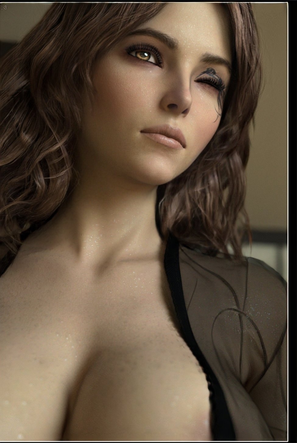 Kinda mad that I never made an actual render out of this  Sexy Sfw Boobs Big boobs Horny Face 3d Porn