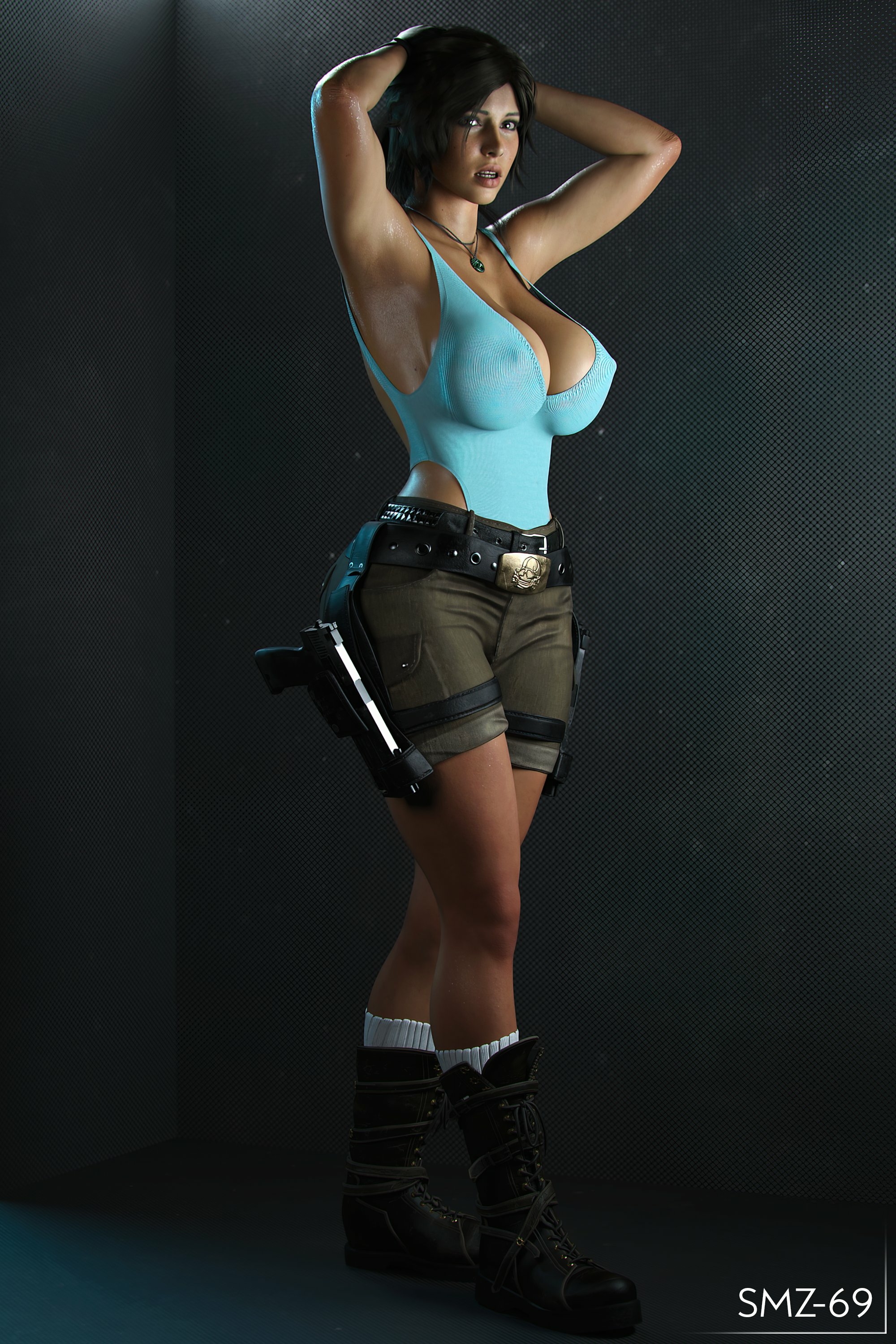 Lara  Outfit test Lara Croft Tomb Raider Boobs Sexy Horny Face 3d Porn Sfw