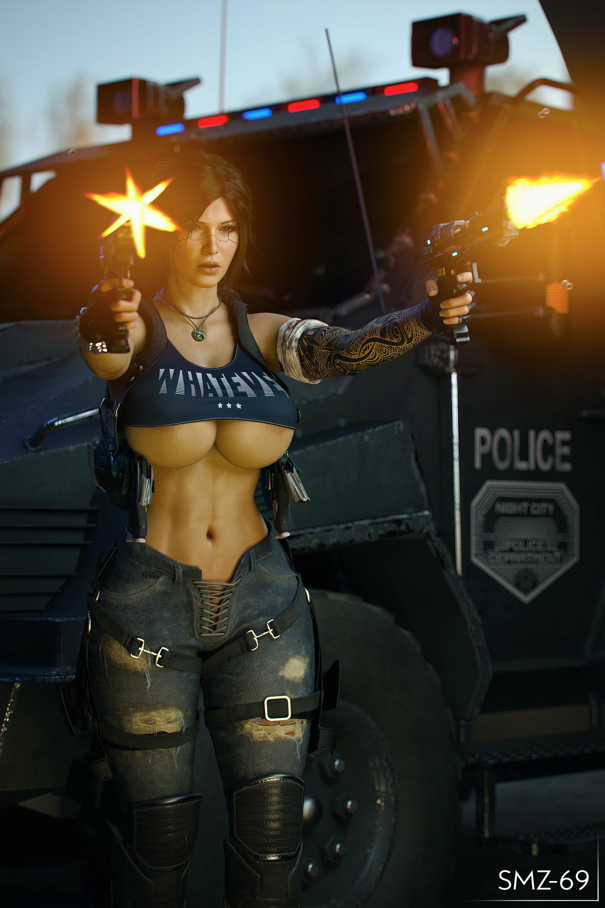 Lara 2077  big tits Lara Croft Cyberpunk2077 Ass Sexy Horny Face 3d Porn Sfw