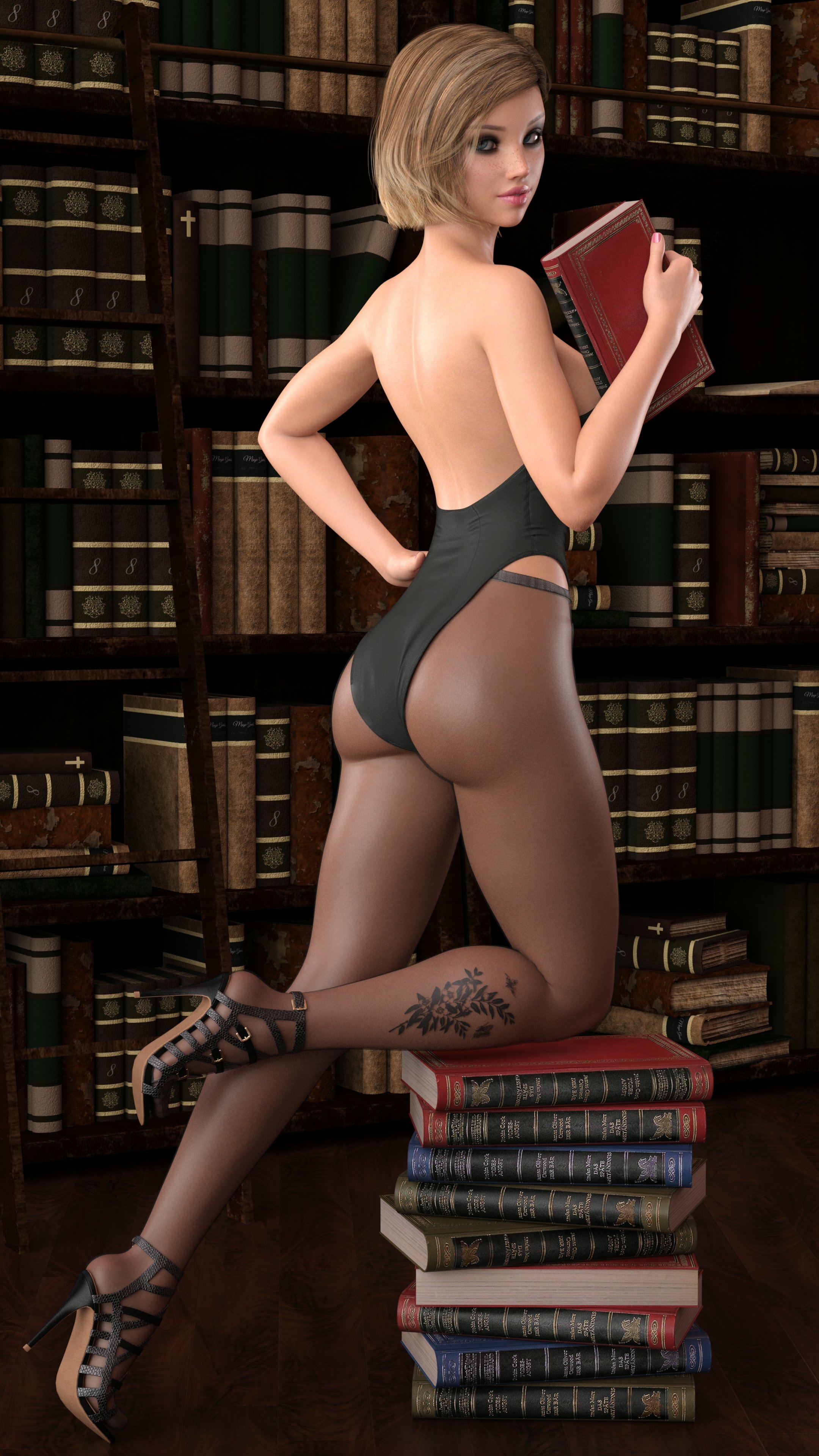Wow.... Emma has a great ass! Look forward to it in the upcoming game!  Emma - In the Library Acexgamestudio Sfw Lingerie Sexy Horny Face Horny Boobs Big boobs 3d Porn 2