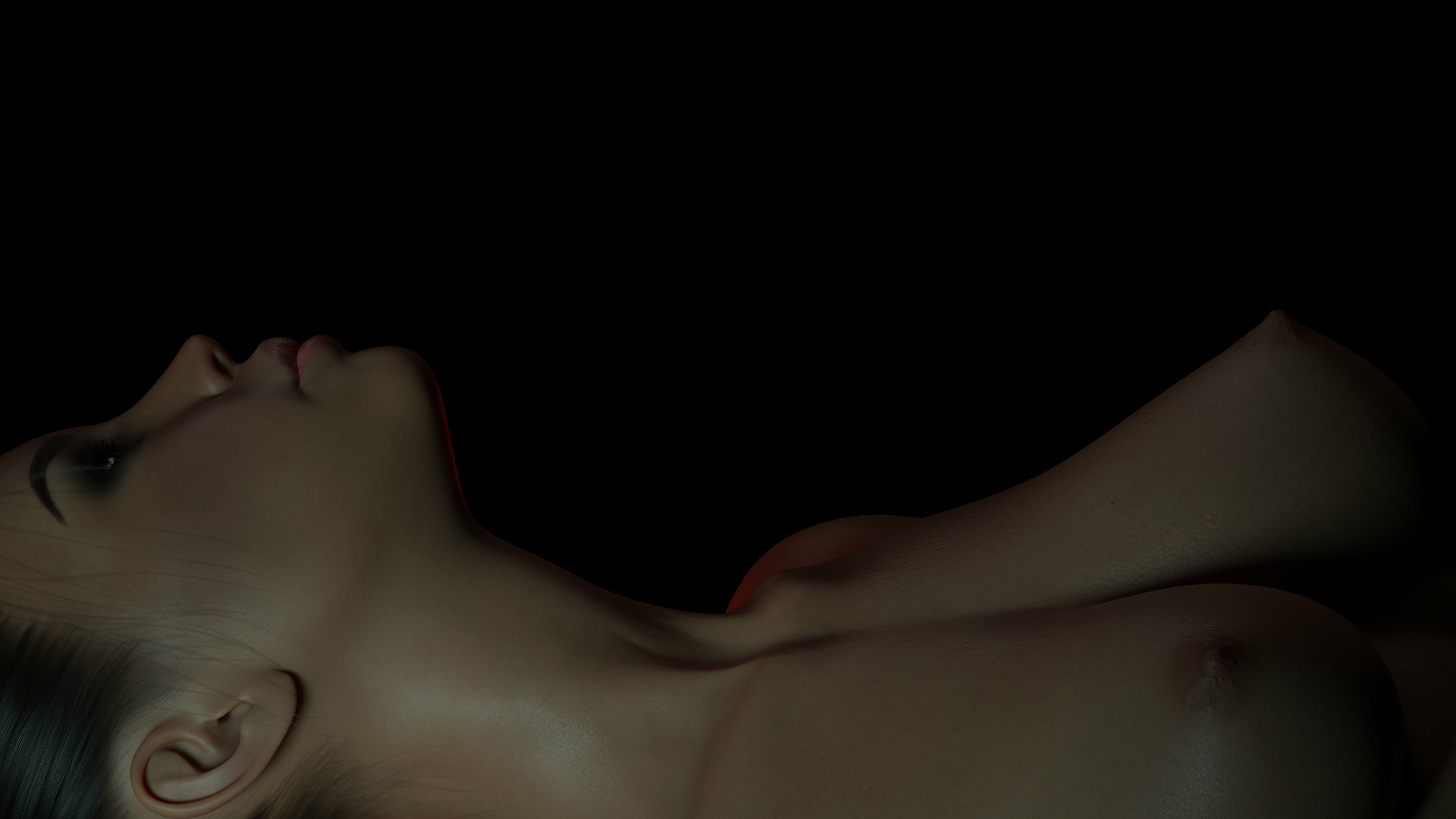 Just Testing out some lighting setups... Acexgamestudio Nsfw Sfw Pink Nipples Nipples Naked Fully Naked Sexy Horny Face Horny Boobs Big boobs 3d Porn 2