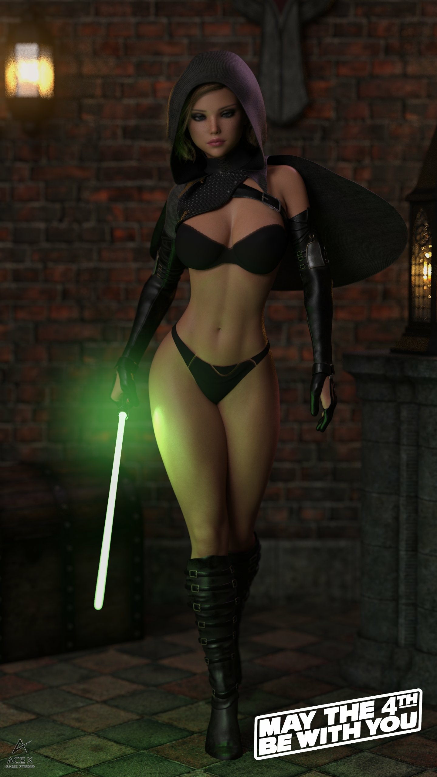 Happy Star Wars Day! Acexgamestudio Sfw Lingerie Bikini Horny Face Horny Boobs Big boobs 3d Porn