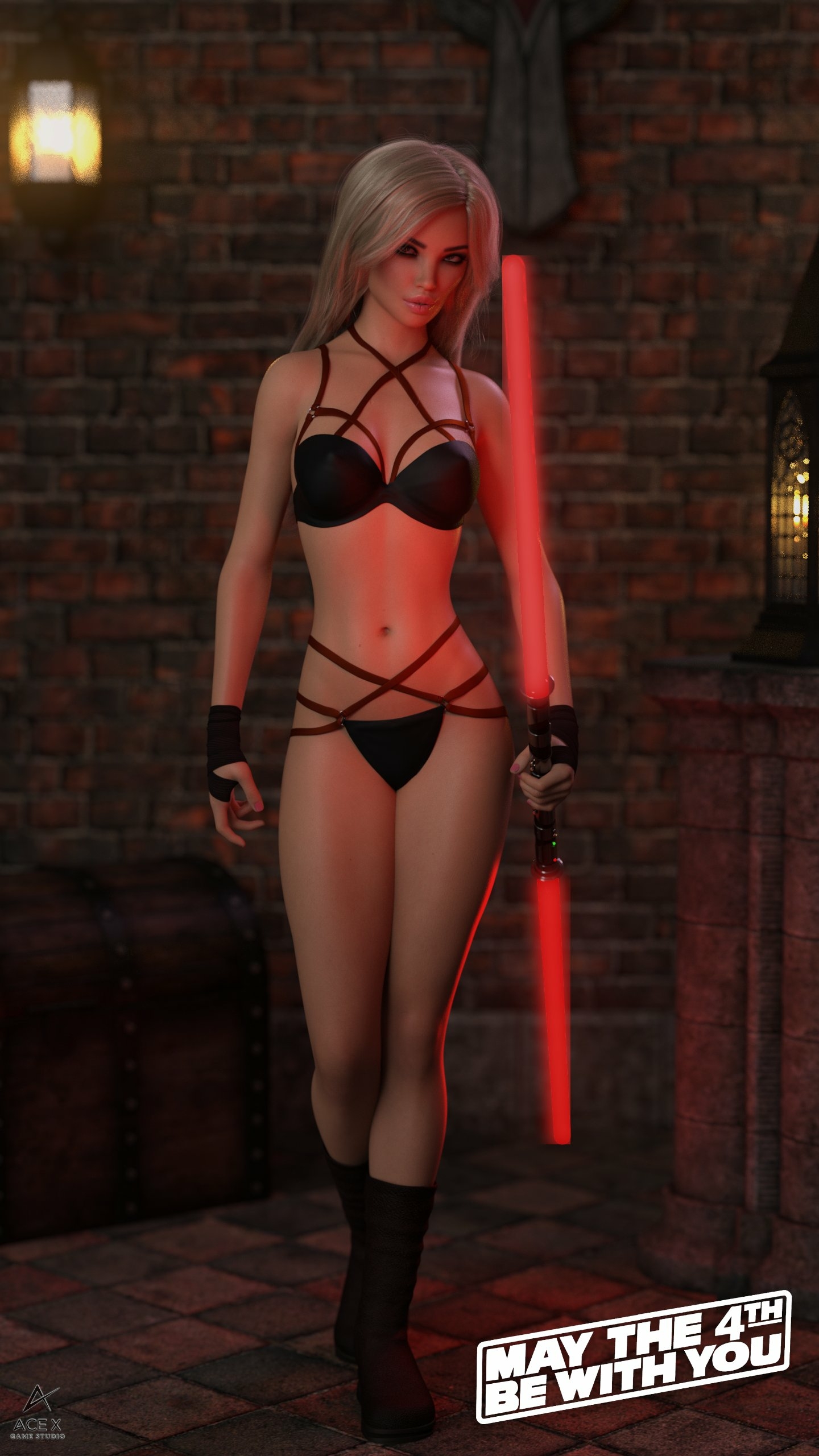 Happy Star Wars Day! Acexgamestudio Sfw Lingerie Bikini Horny Face Horny Boobs Big boobs 3d Porn 3
