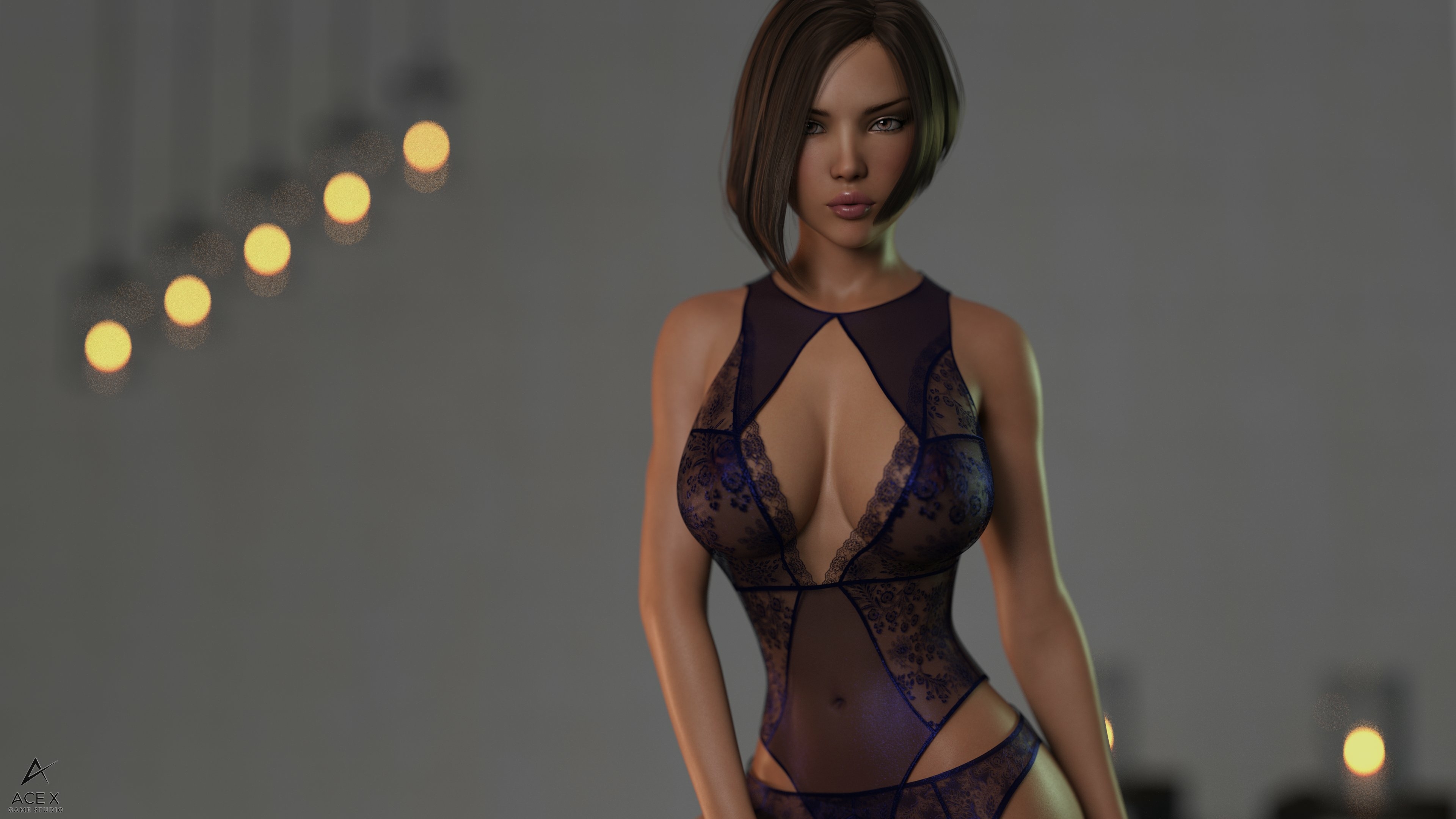 sexy girl in lingerie Acexgamestudio Horny Boobs Big boobs 3d Porn Sfw