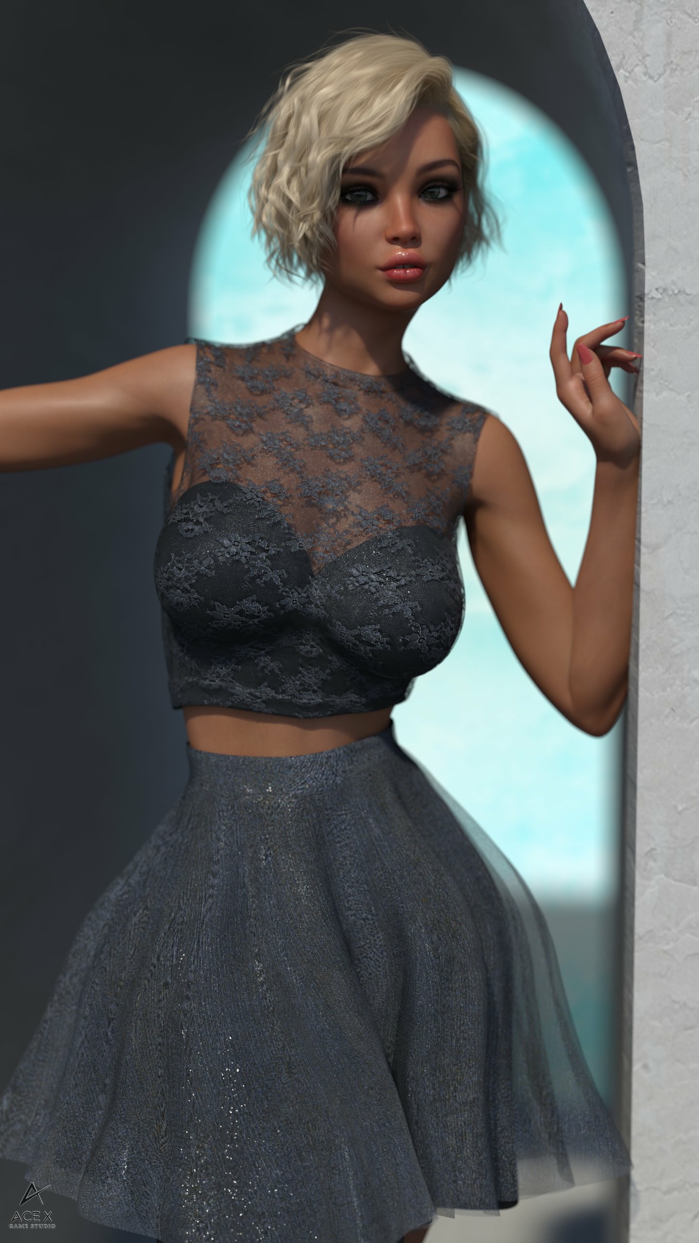 Sam is waiting for you to check out my kickstarter campaign! Acexgamestudio Sfw Big Tits Horny Boobs Big boobs 3d Porn