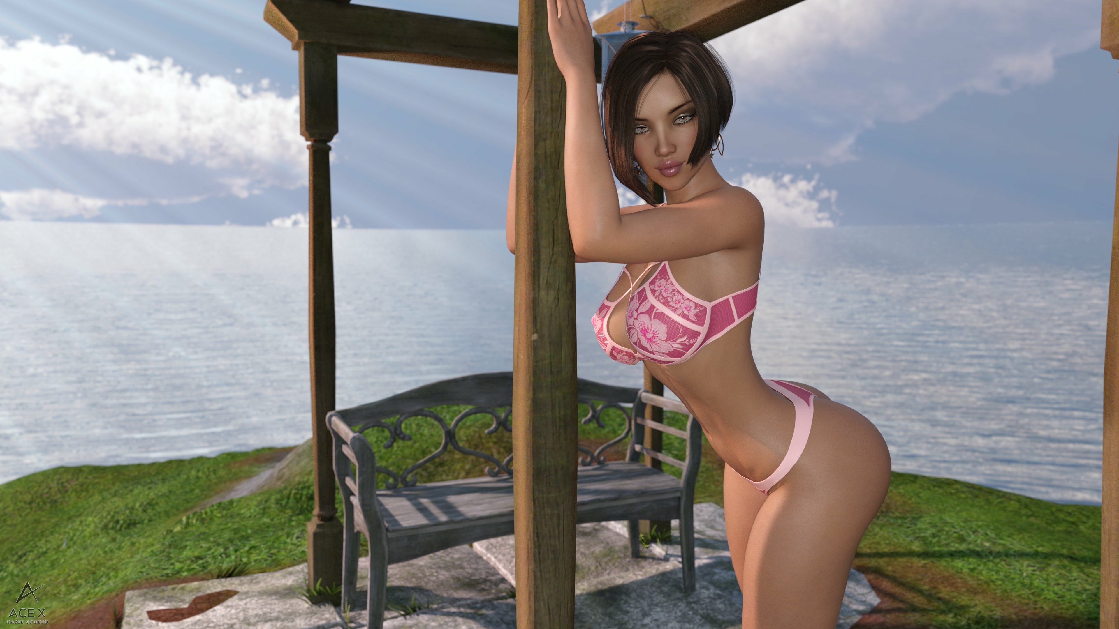 sexy tits and bikini Acexgamestudio Sfw Nsfw Nipples Lingerie Bikini Side View Big Tits Horny Big boobs 3d Porn 2
