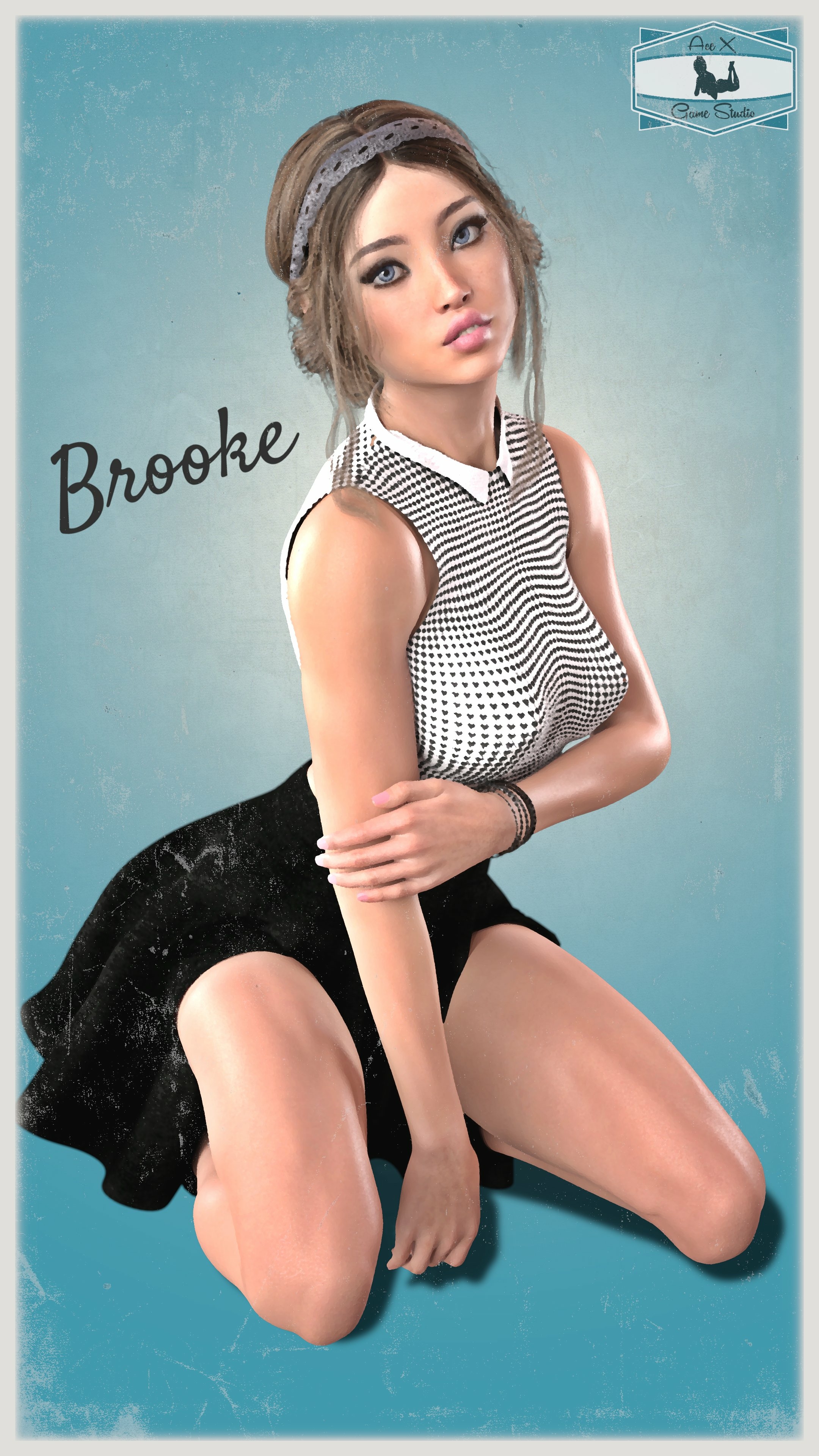 Brooke - From My Classic Pinup Series Acexgamestudio Nsfw Sfw Naked Fully Naked Boobs Big boobs Pussy Shaved Pussy Nipples Big Tits Horny 3d Porn