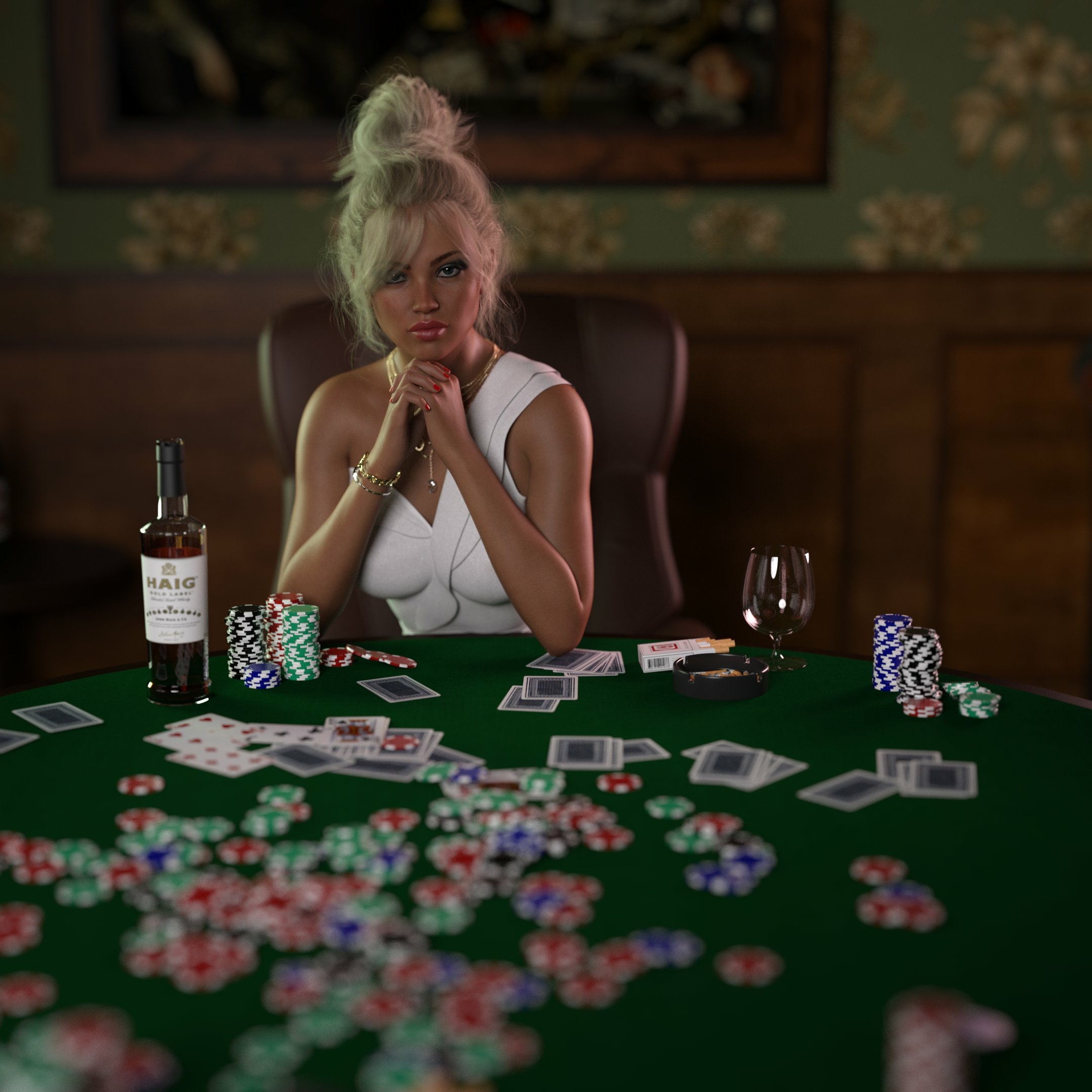 Brandi - Poker Dropping Today!!! Acexgamestudio Sfw Boobs Big boobs Lingerie Half Naked Horny 3d Porn