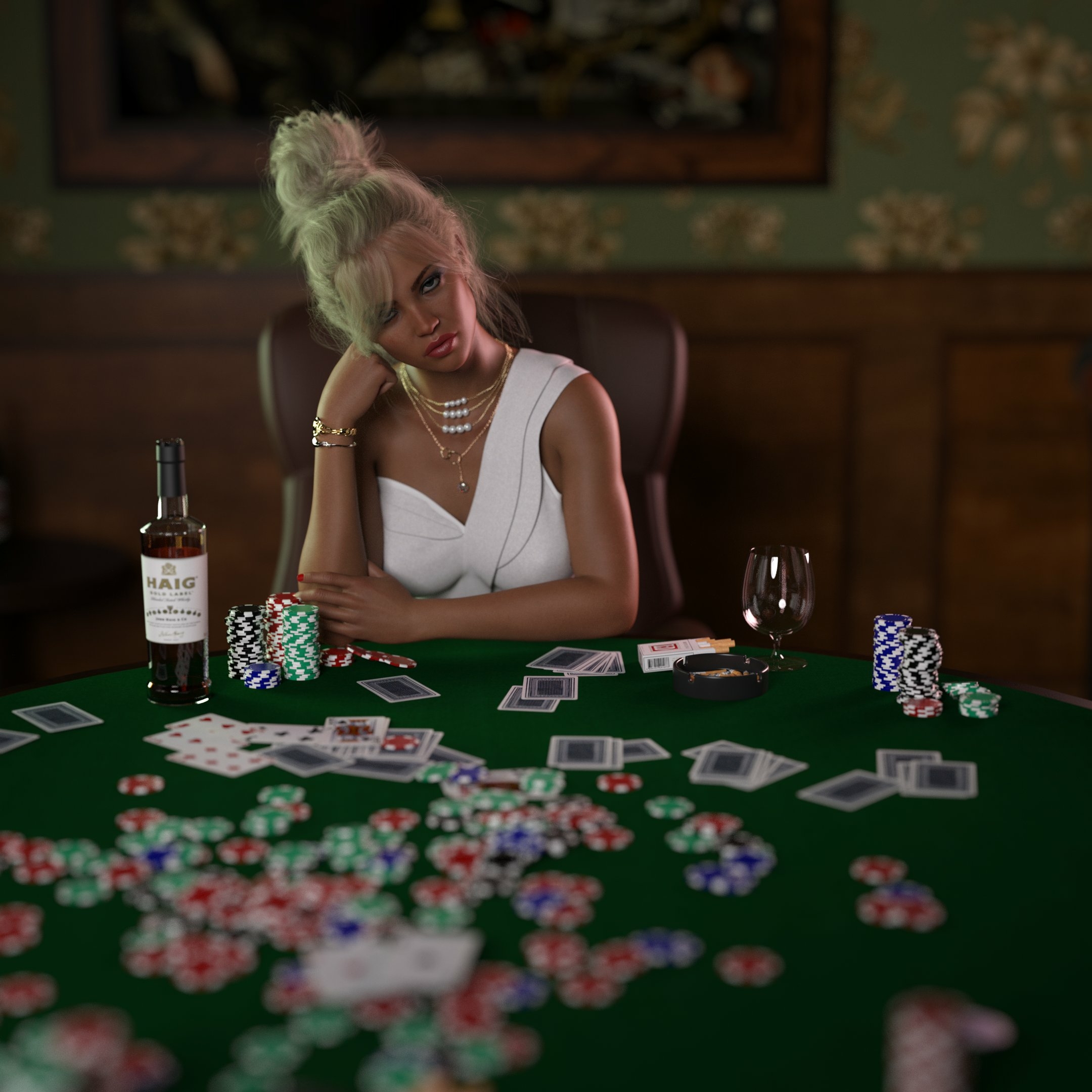 Brandi - Poker Dropping Today!!! Acexgamestudio Sfw Boobs Big boobs Lingerie Half Naked Horny 3d Porn 2