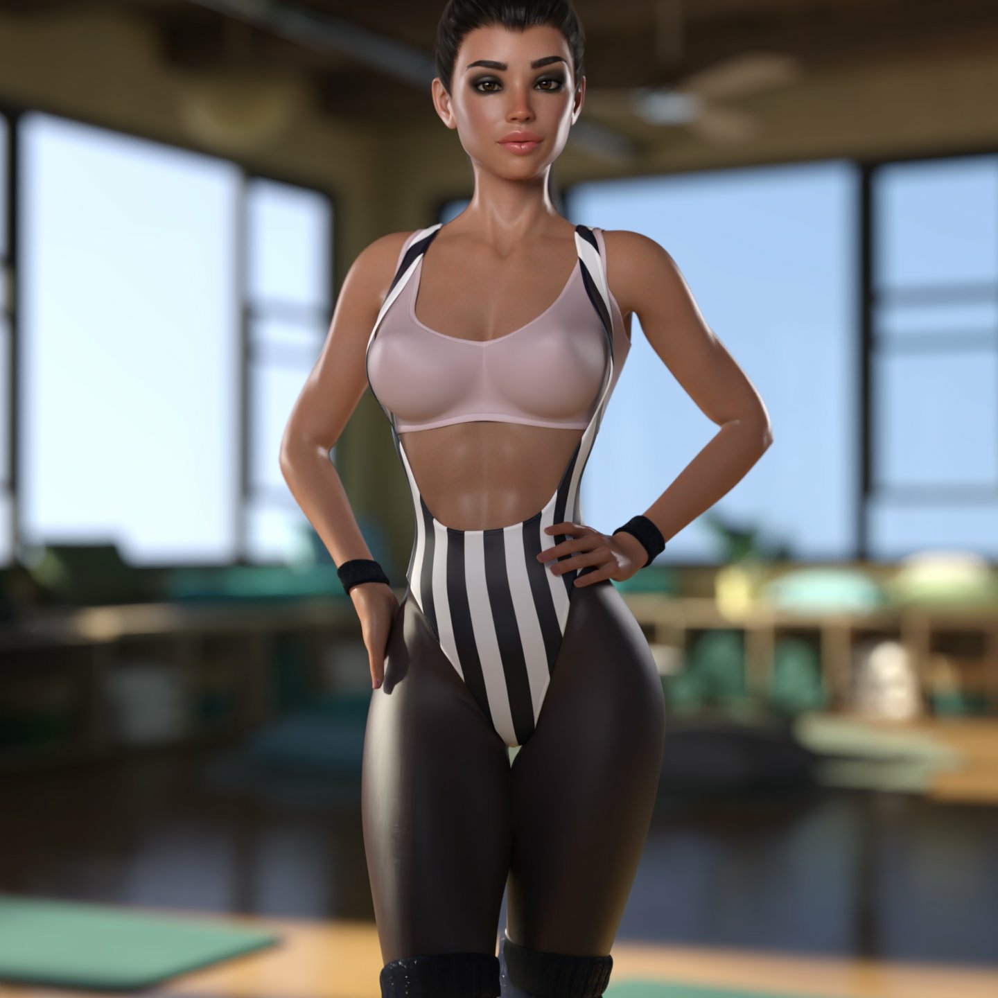 Great workout! Time to head to the spa! Acexgamestudio Bikini Sfw Sexy Natural Boobs Boobs Big boobs Horny 3d Porn