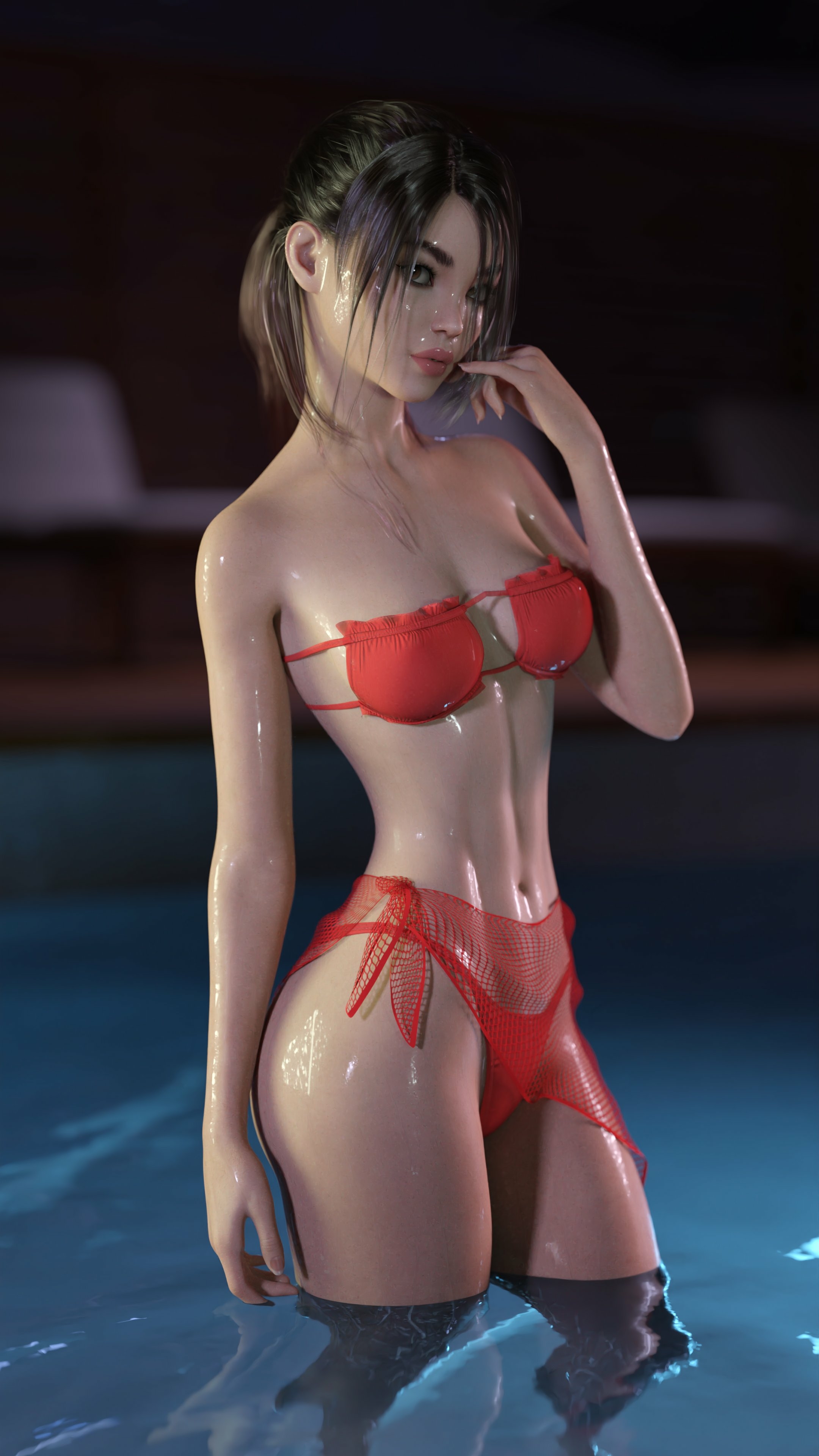 Preview for this months poster series! 6 more girls coming soon! Acexgamestudio Bikini Half Naked Lingerie Sexy Natural Boobs Boobs Big boobs Horny 3d Porn
